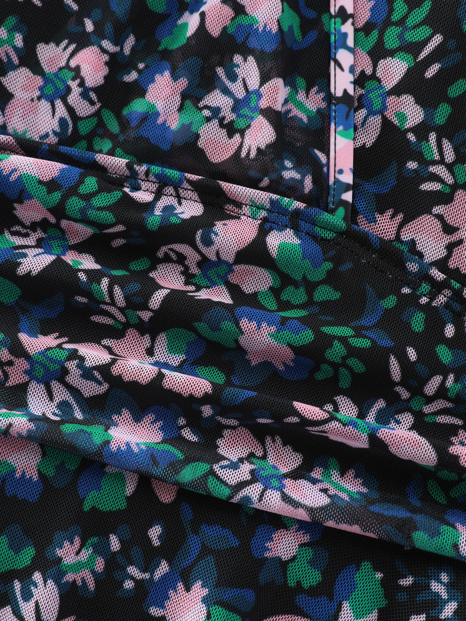Floral Print Long Sleeve Layered Swim Dress - Image 8