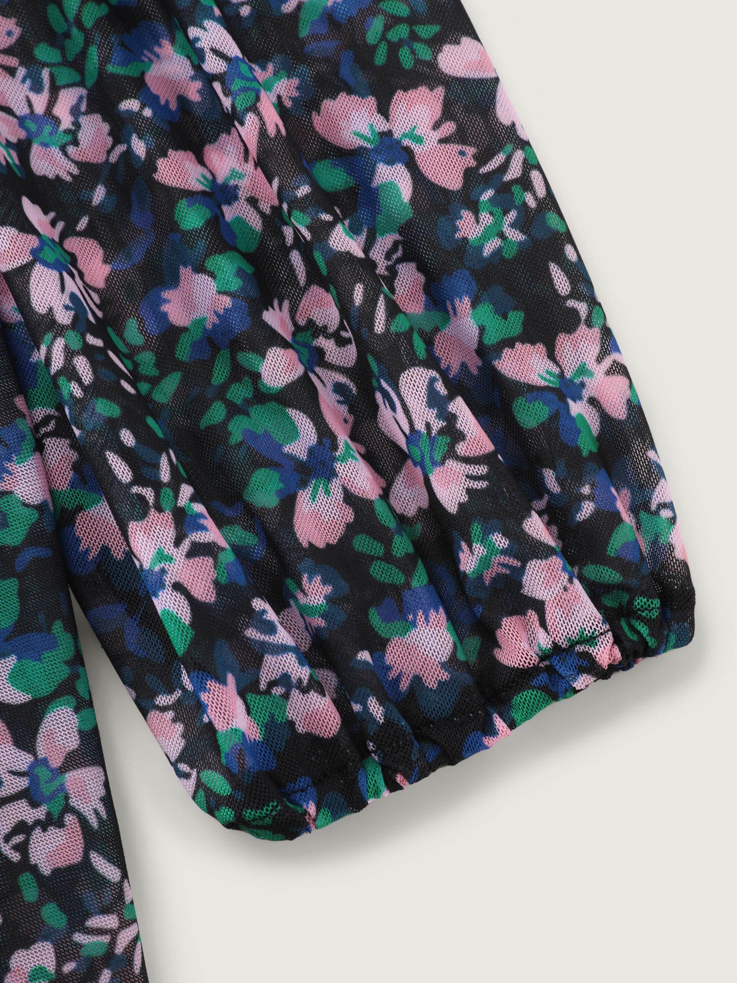 Floral Print Long Sleeve Layered Swim Dress - Image 9