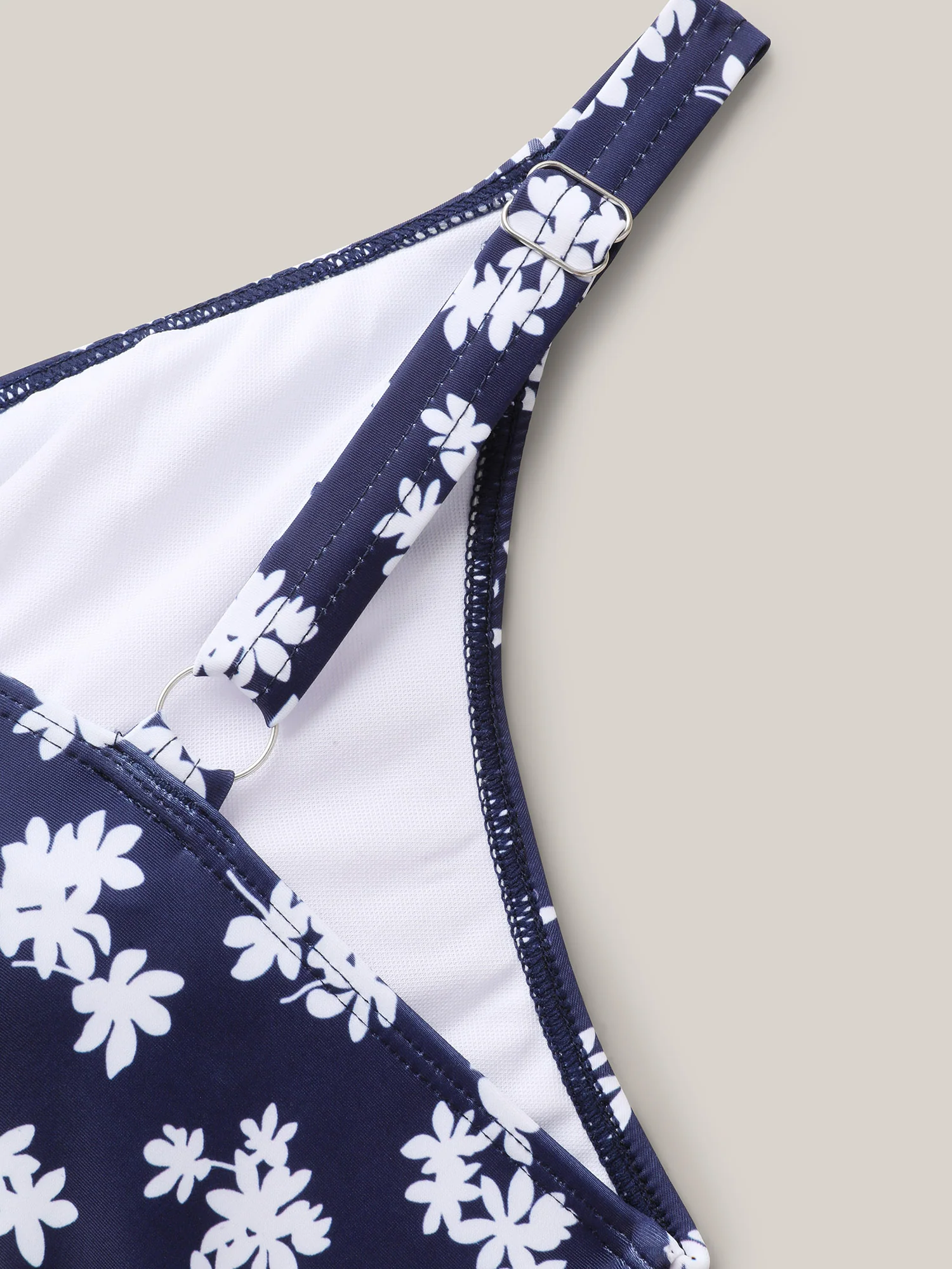 Floral Print Mesh Fit Flare Swim Dress - Image 6