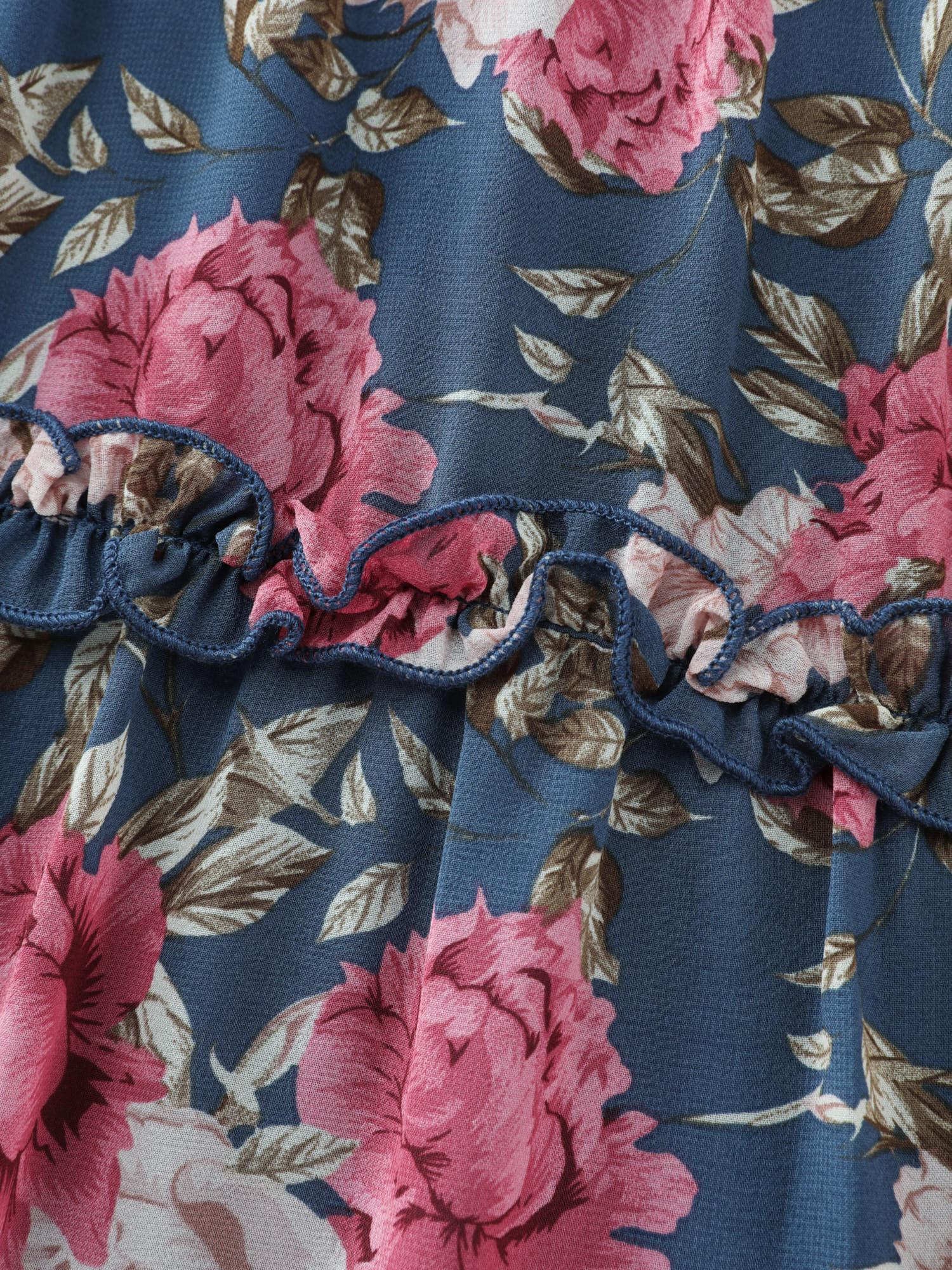 Floral Print Mesh Ruffled Maxi Dress - Image 5