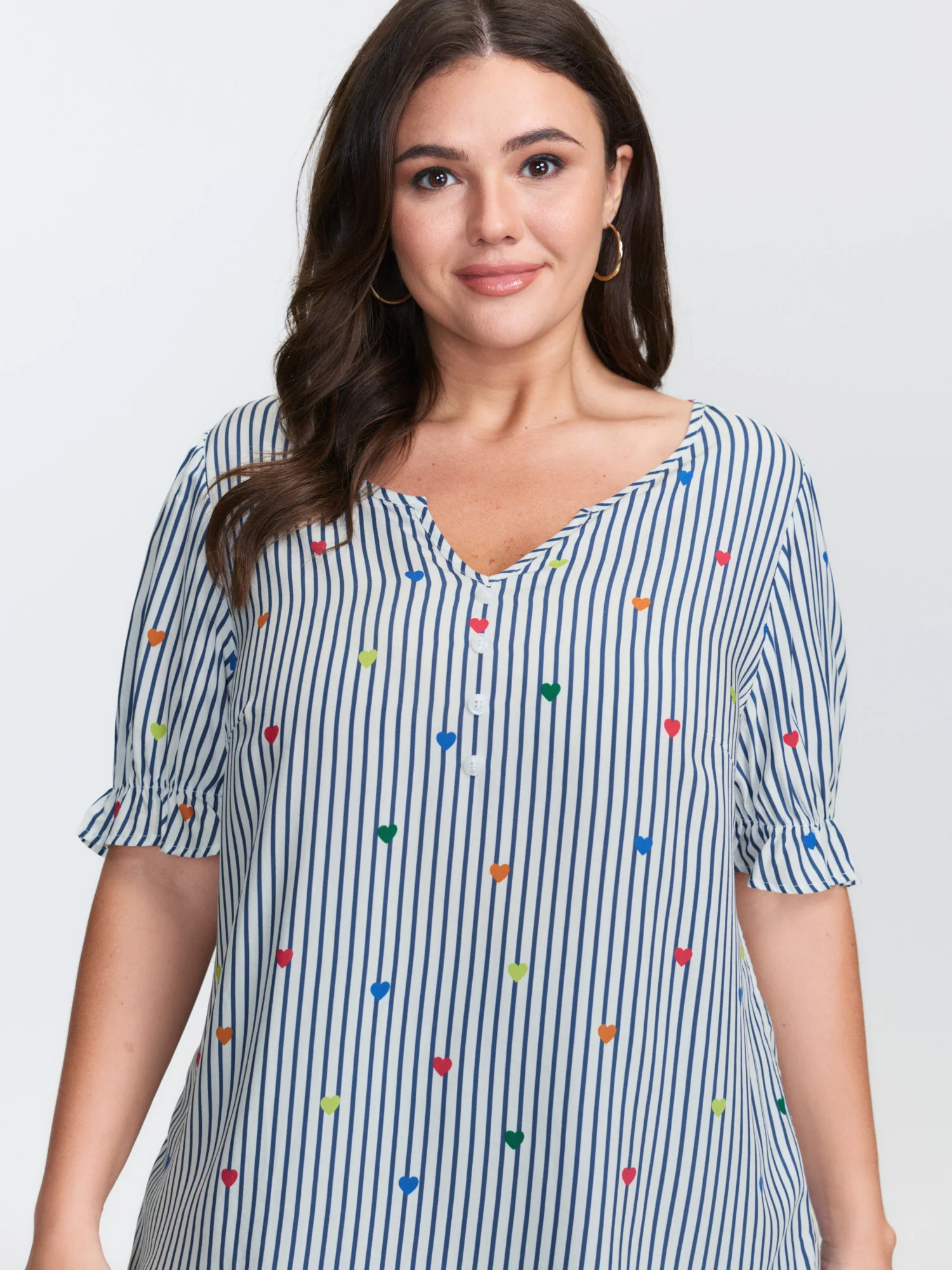 Floral Print Notched Collar Blouse - Image 2