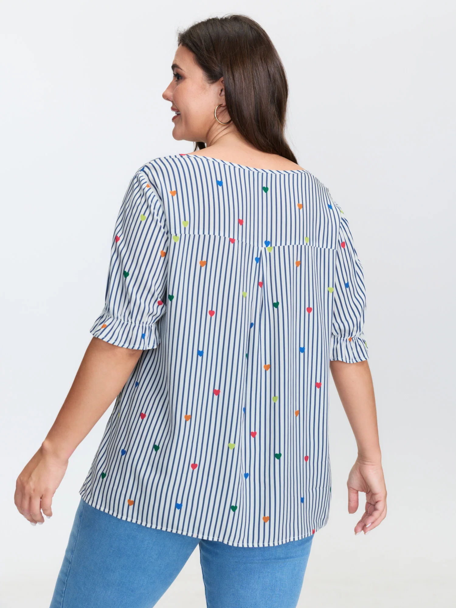 Floral Print Notched Collar Blouse - Image 4