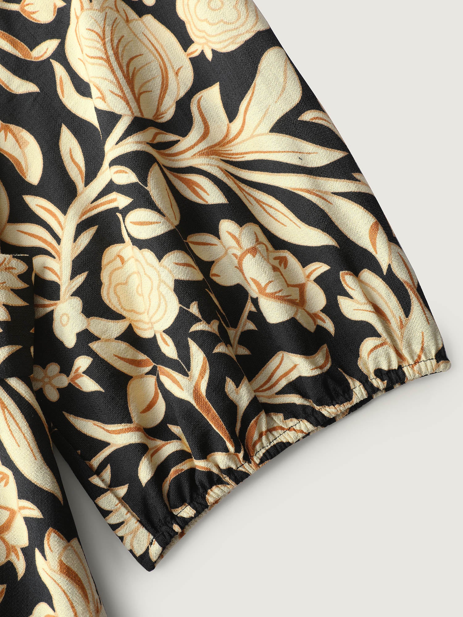 Floral Print Notched Collar Maxi Dress - Image 5