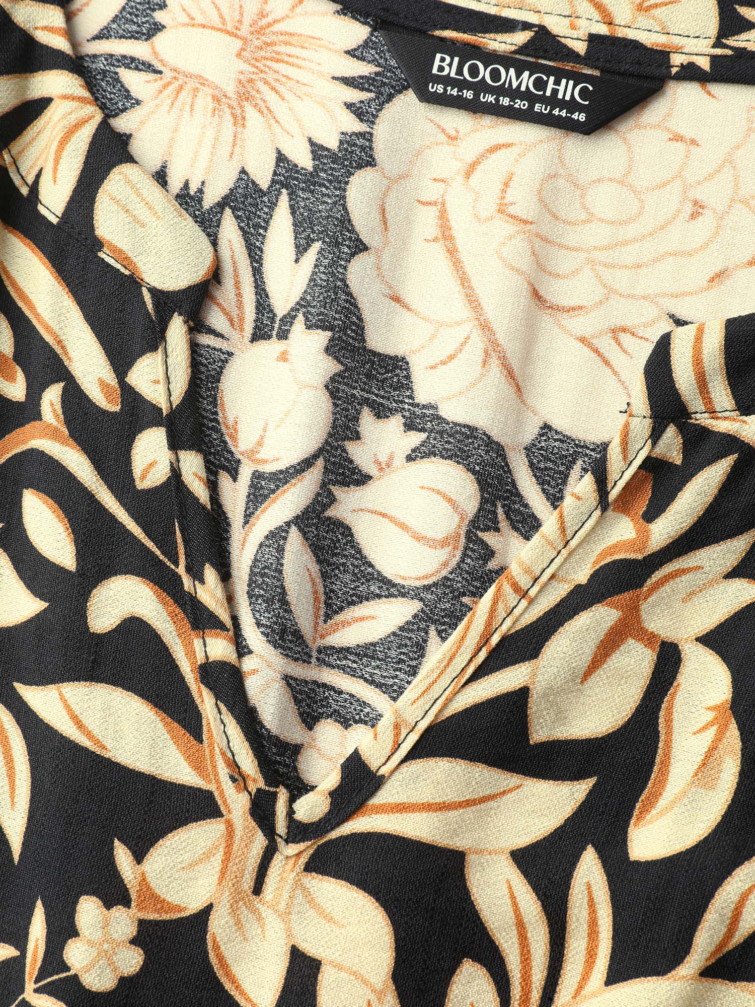 Floral Print Notched Collar Maxi Dress - Image 6