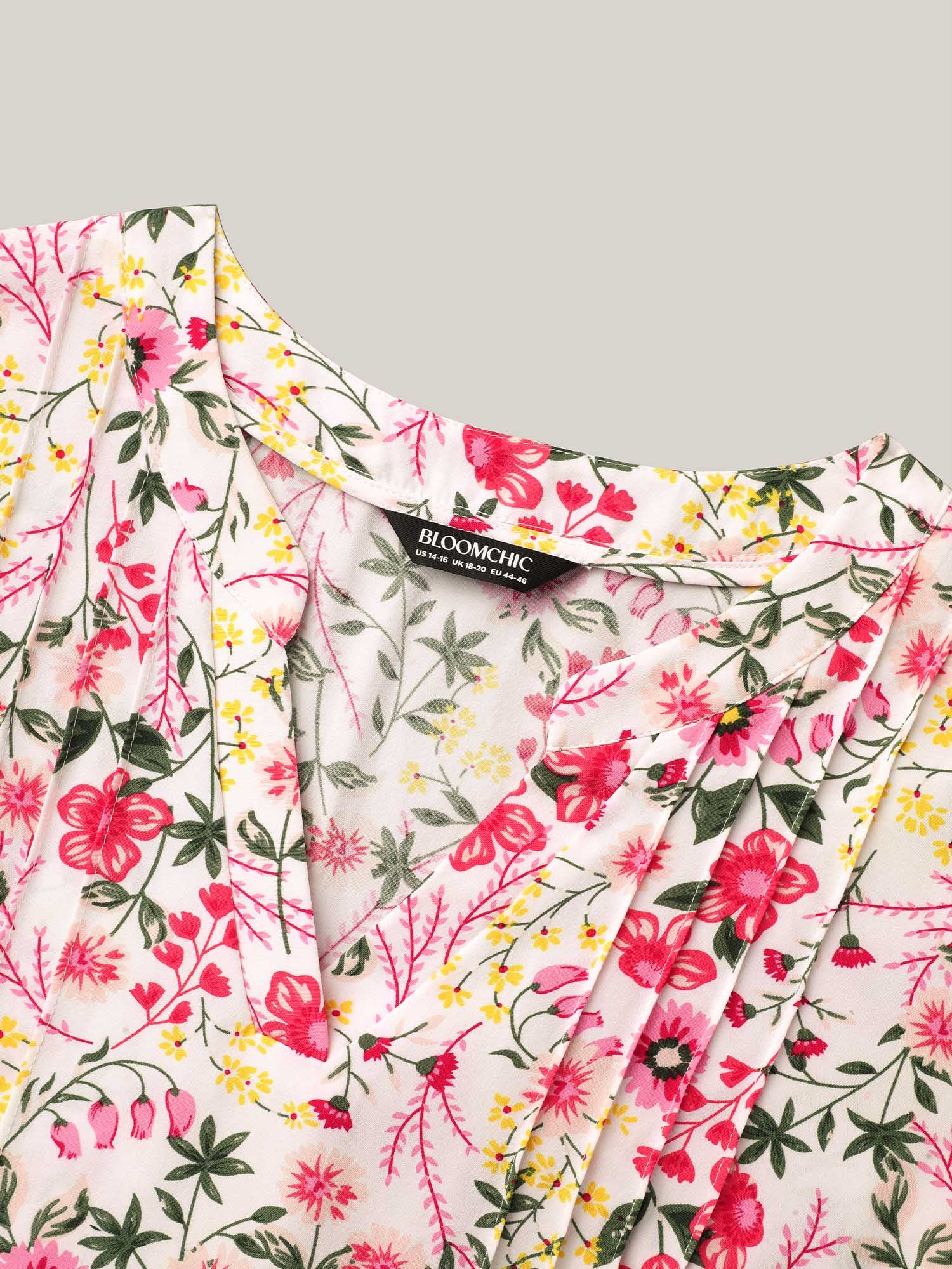 Floral Print Notched Collar Shirt - Image 10