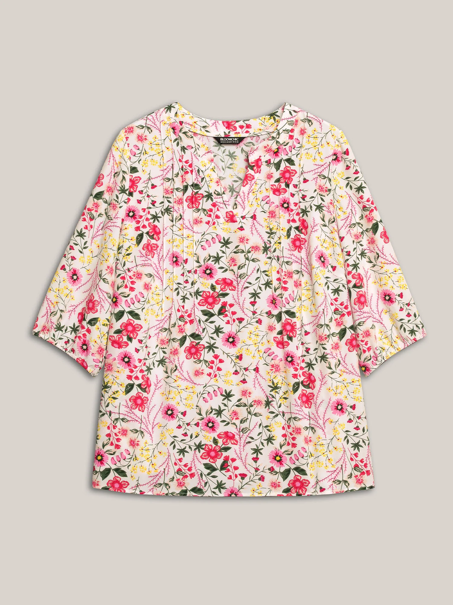 Floral Print Notched Collar Shirt - Image 11