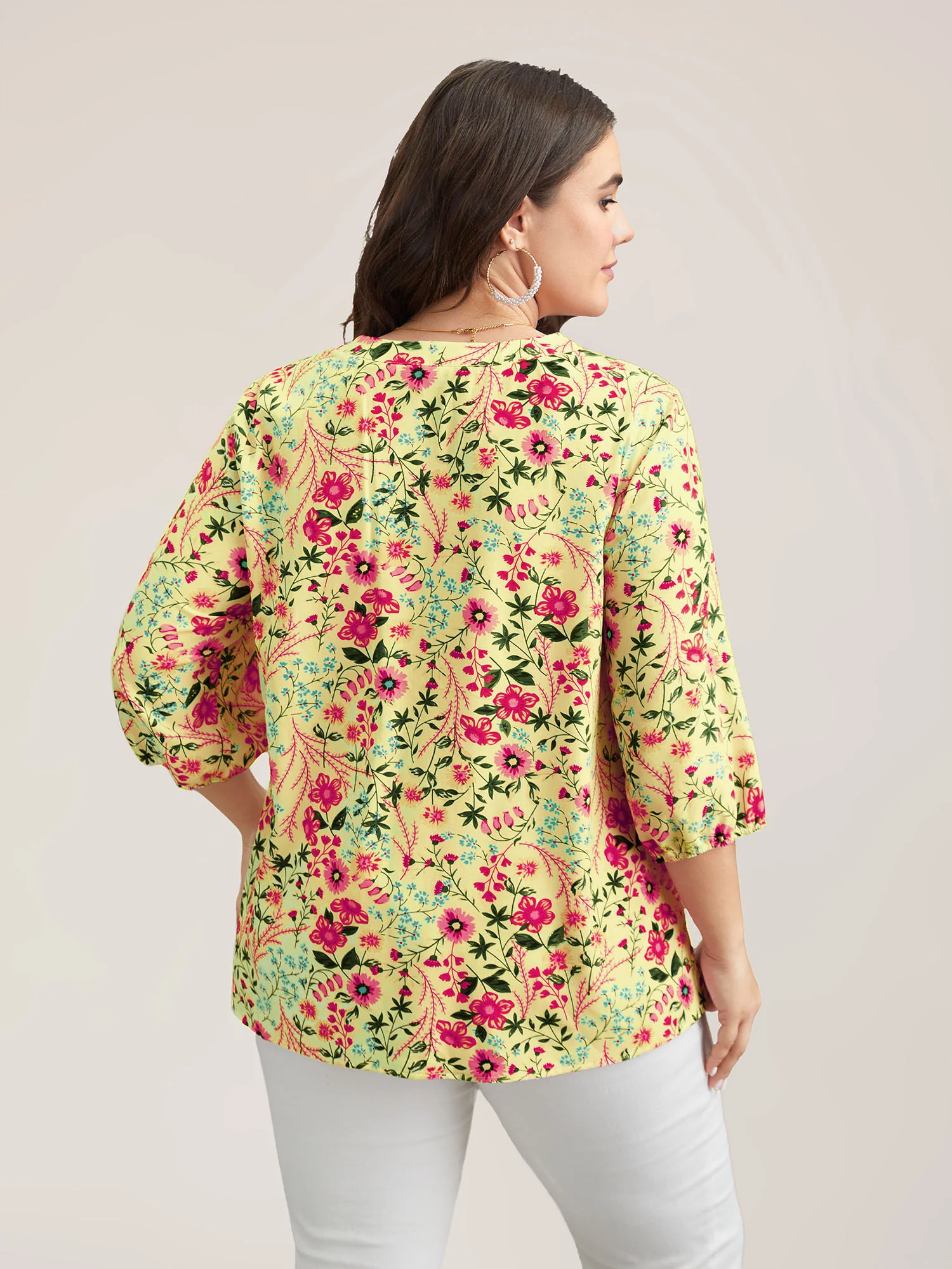 Floral Print Notched Collar Shirt - Image 15