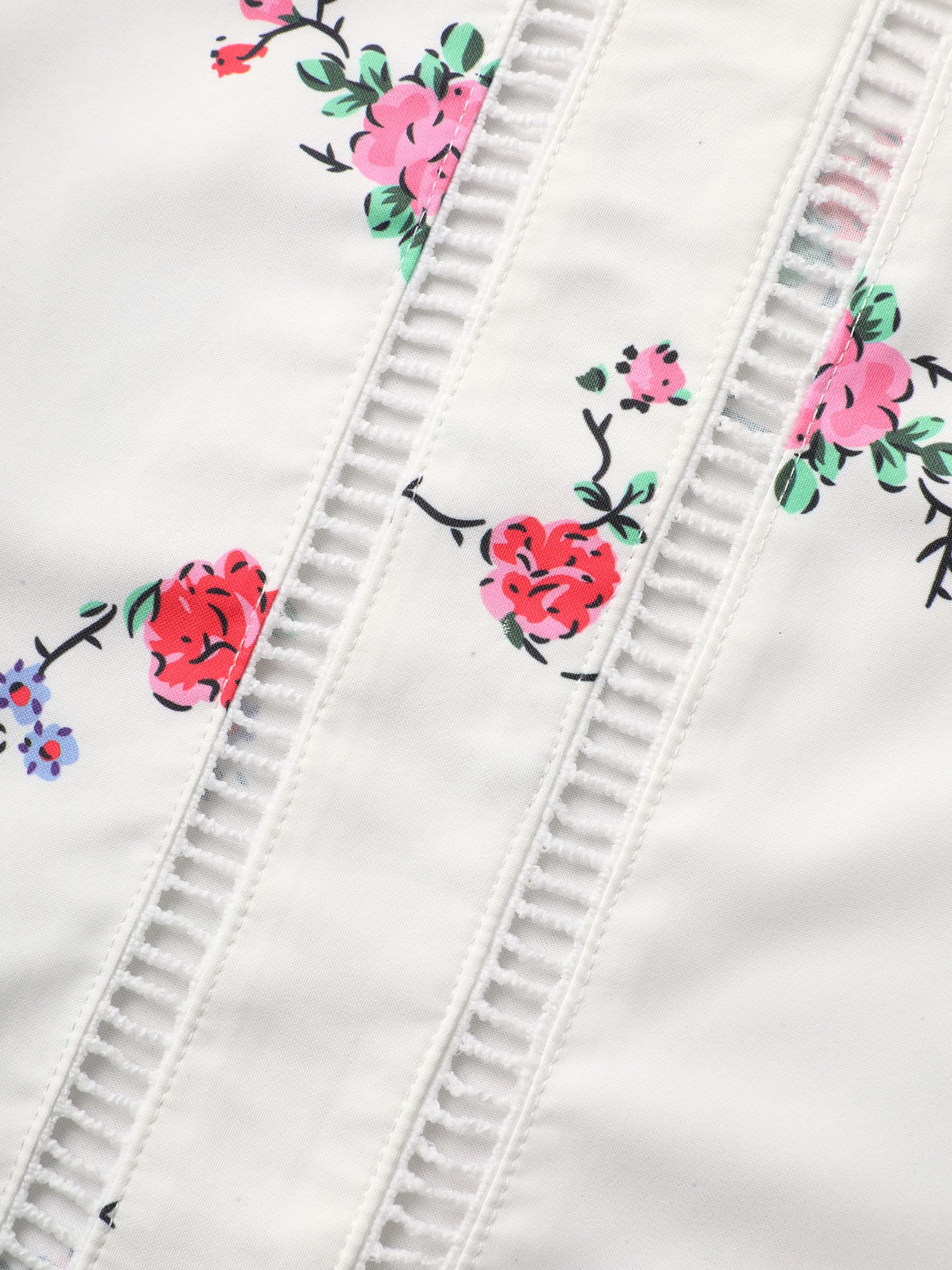 Floral Print Patchwork Cut Out Cami Top - Image 5