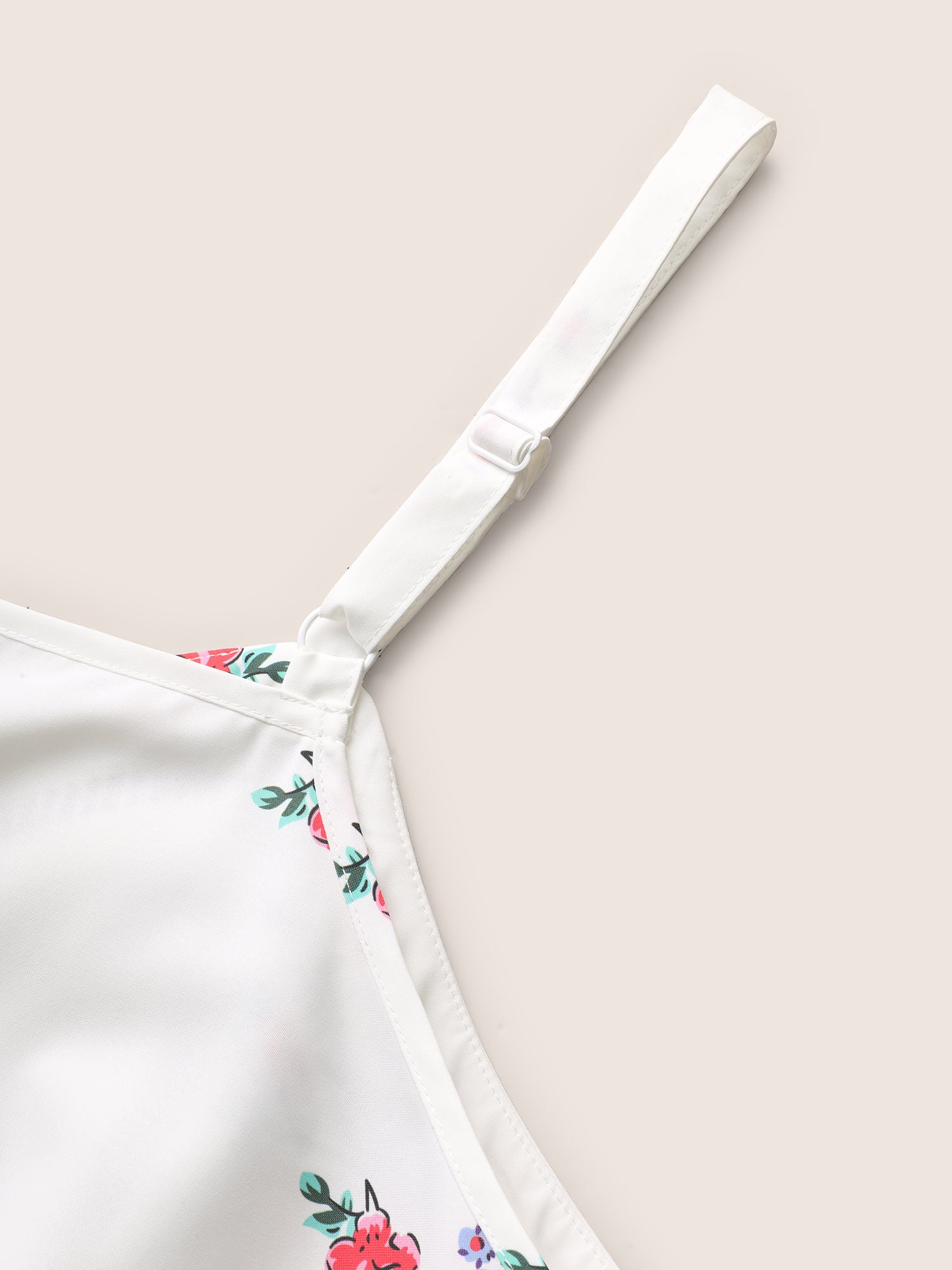 Floral Print Patchwork Cut Out Cami Top - Image 6