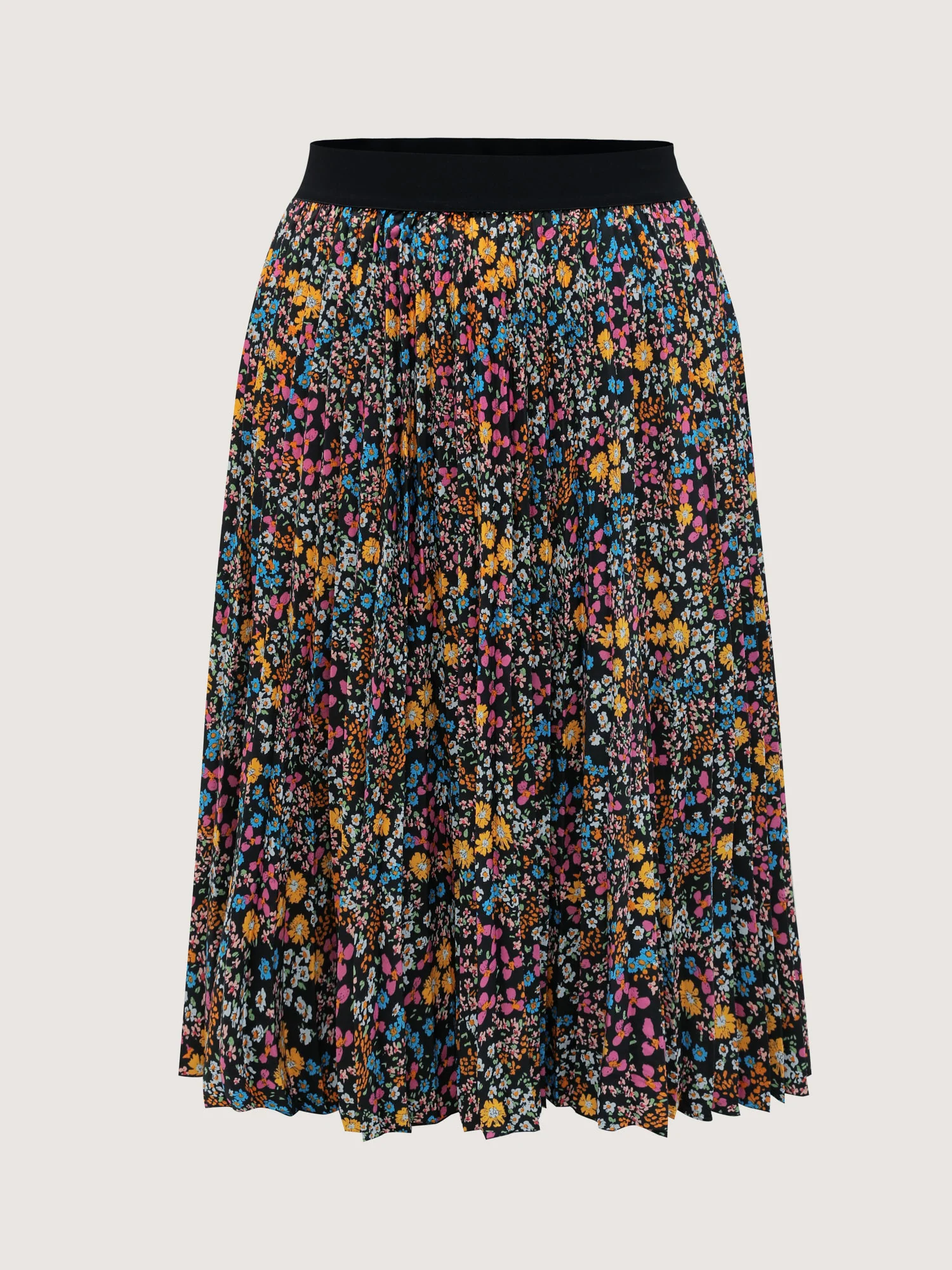 Floral Print Pleated Maxi Skirt - Image 6