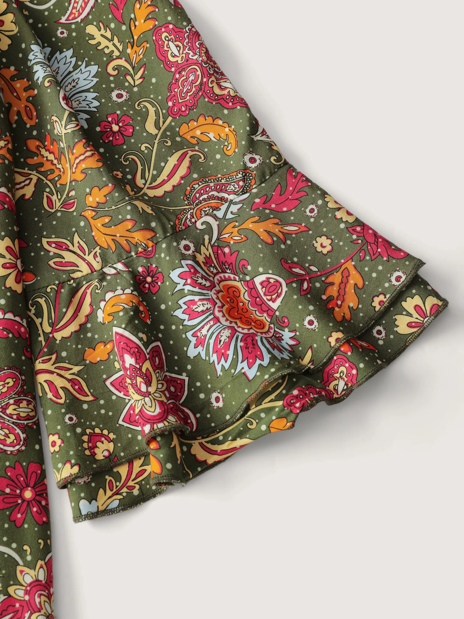 Floral Print Pleated Waist Maxi Dress - Image 5