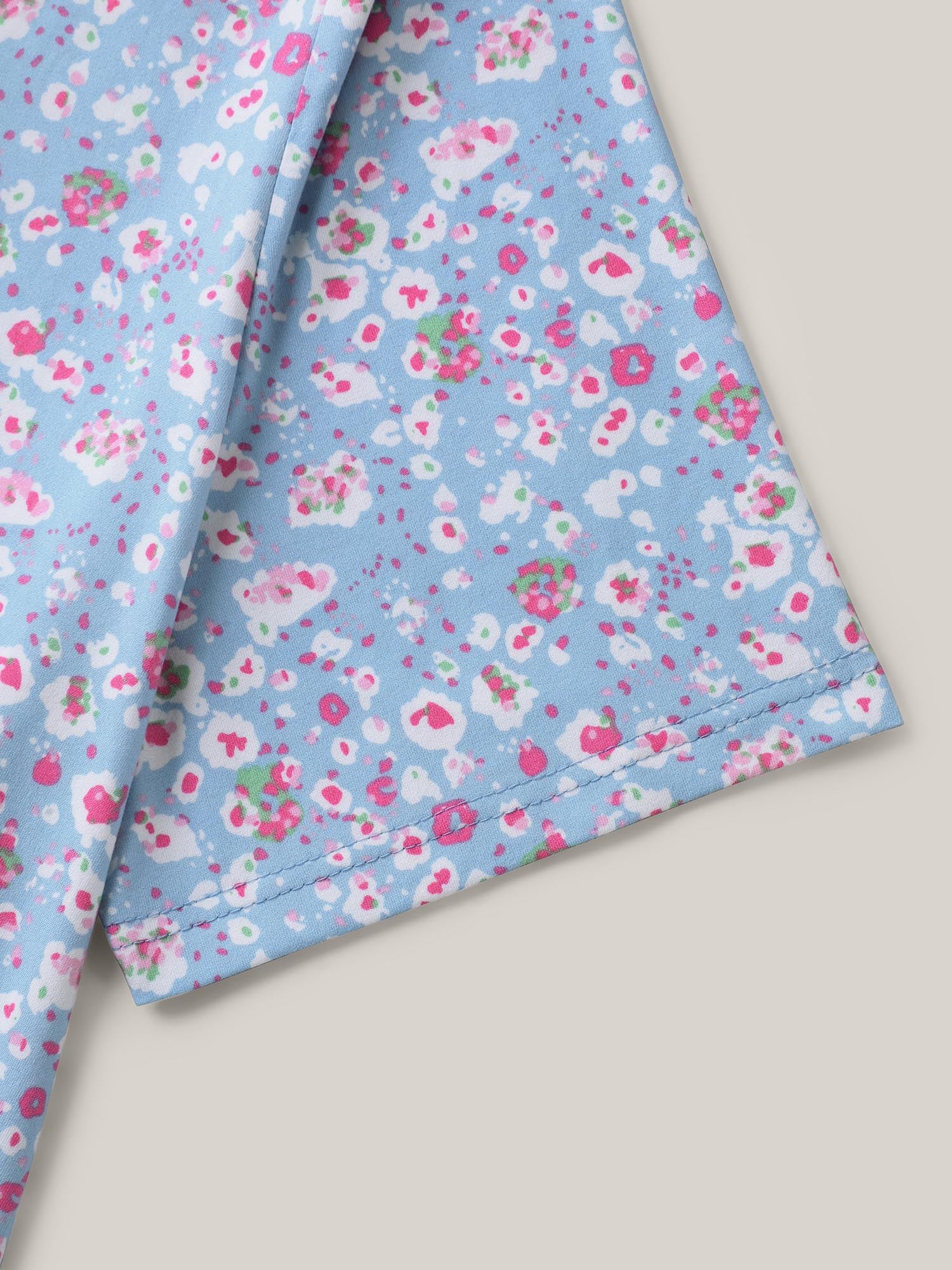 Floral Print Plicated Detail T-Shirt - Image 11