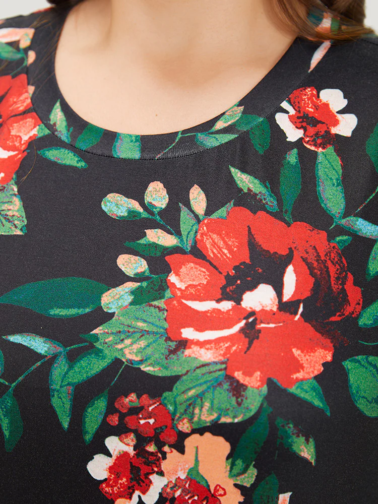 Floral Print Pocket Midi Dress - Image 9
