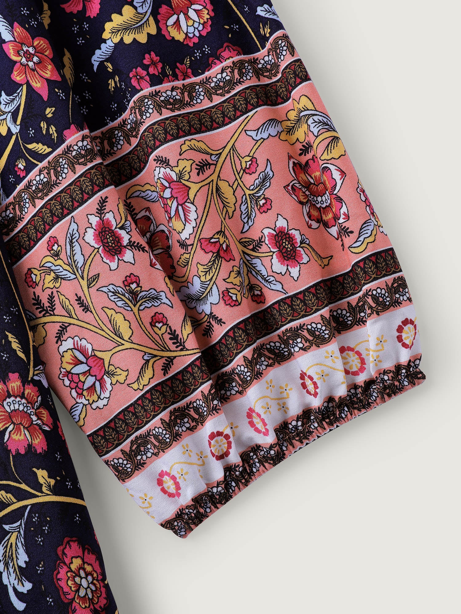 Floral Print Pockets Adjustable Neckline Maxi Dress - Image 6