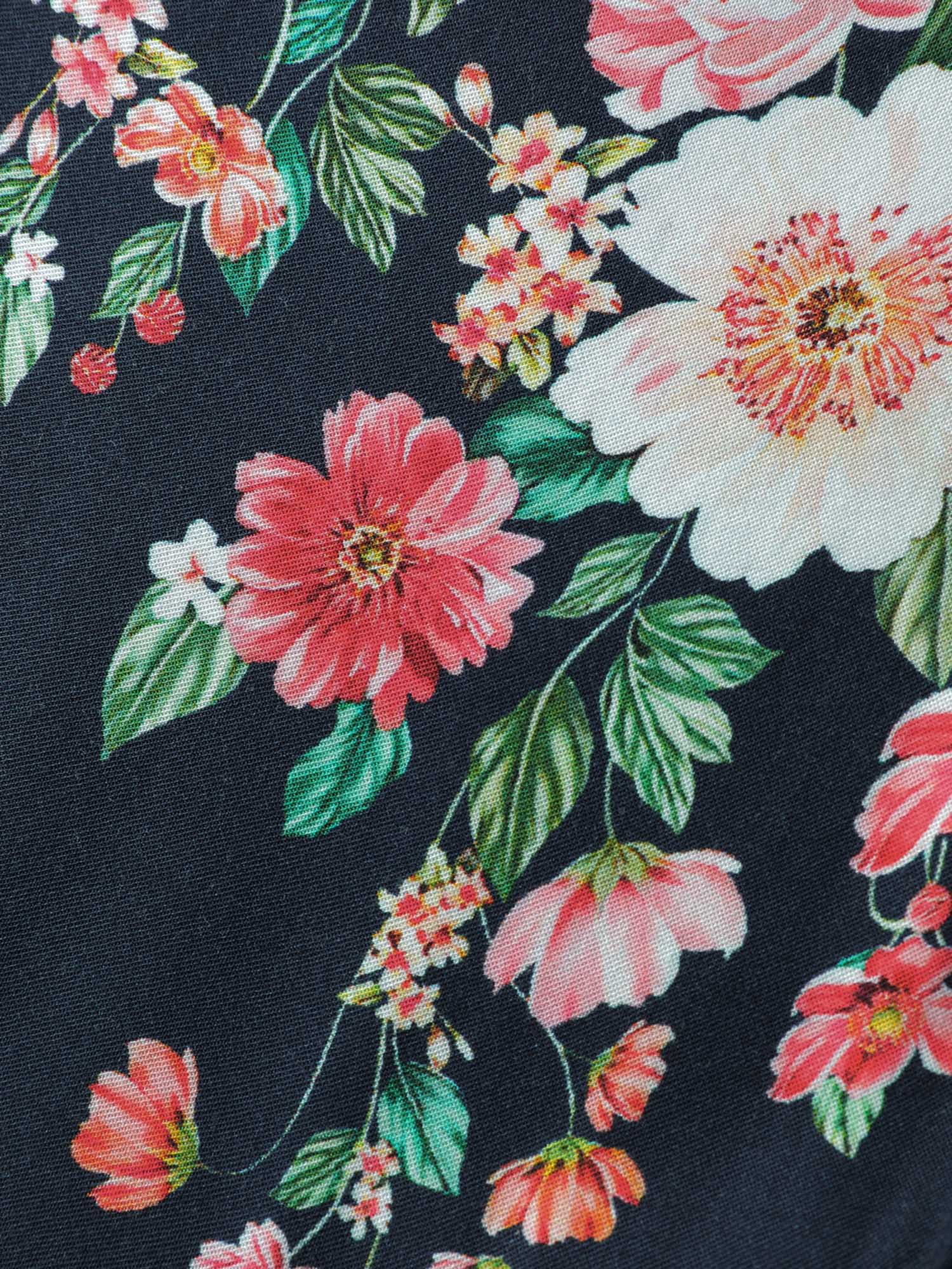 Floral Print Pockets Casual Jumpsuit - Image 5
