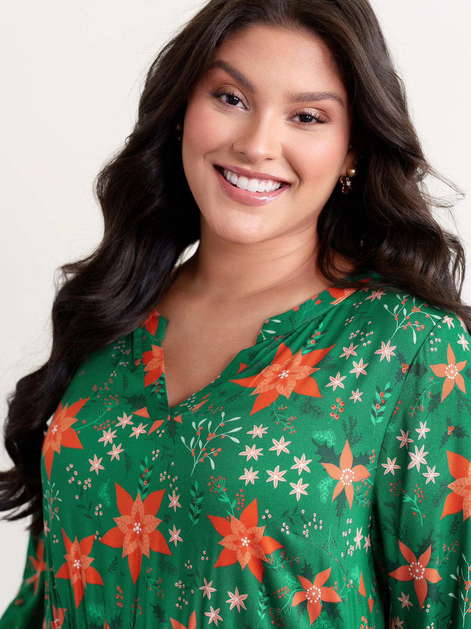 Floral Print Pockets Flowy Maxi Dress - Image 3