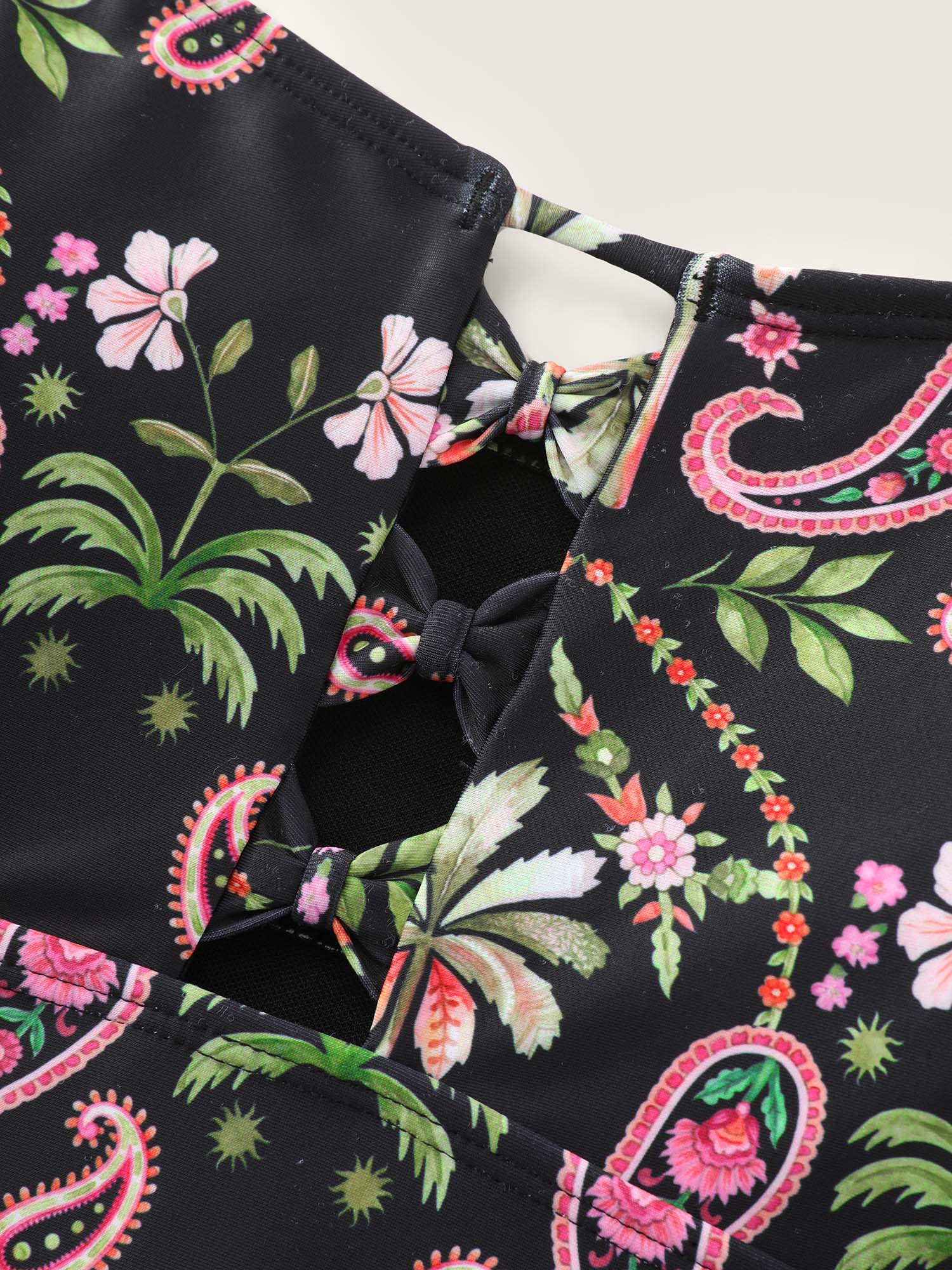 Floral Print Pockets Flowy Swim Dress - Image 6