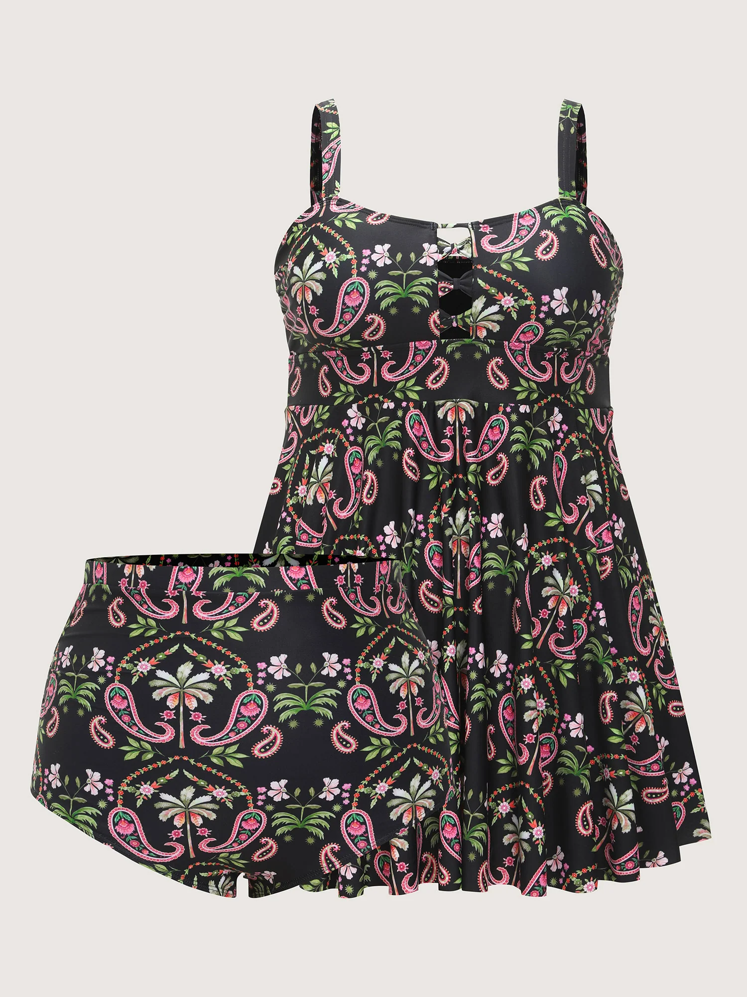 Floral Print Pockets Flowy Swim Dress - Image 8