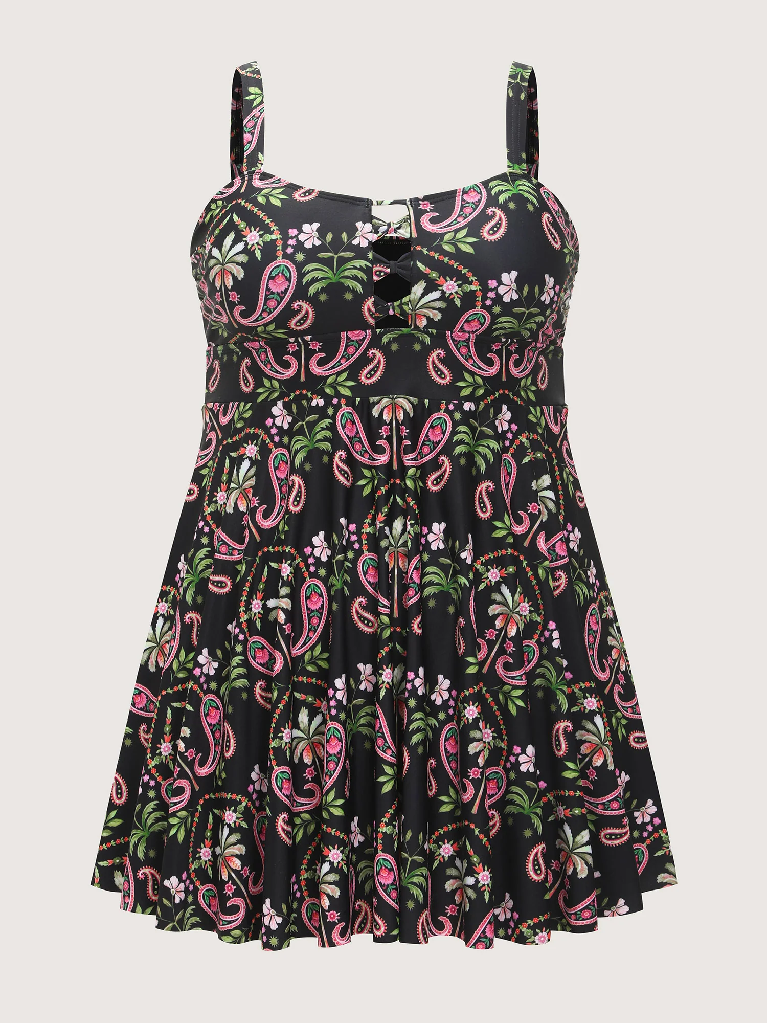 Floral Print Pockets Flowy Swim Dress - Image 9