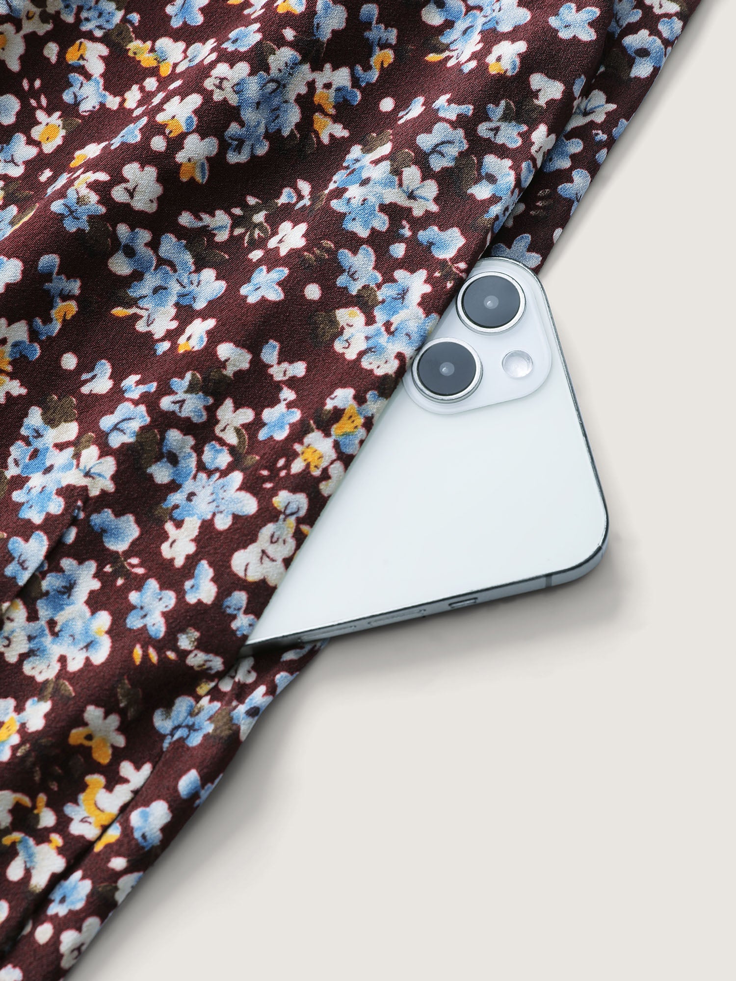 Floral Print Pockets Neckline Tie Maxi Dress - Image 6