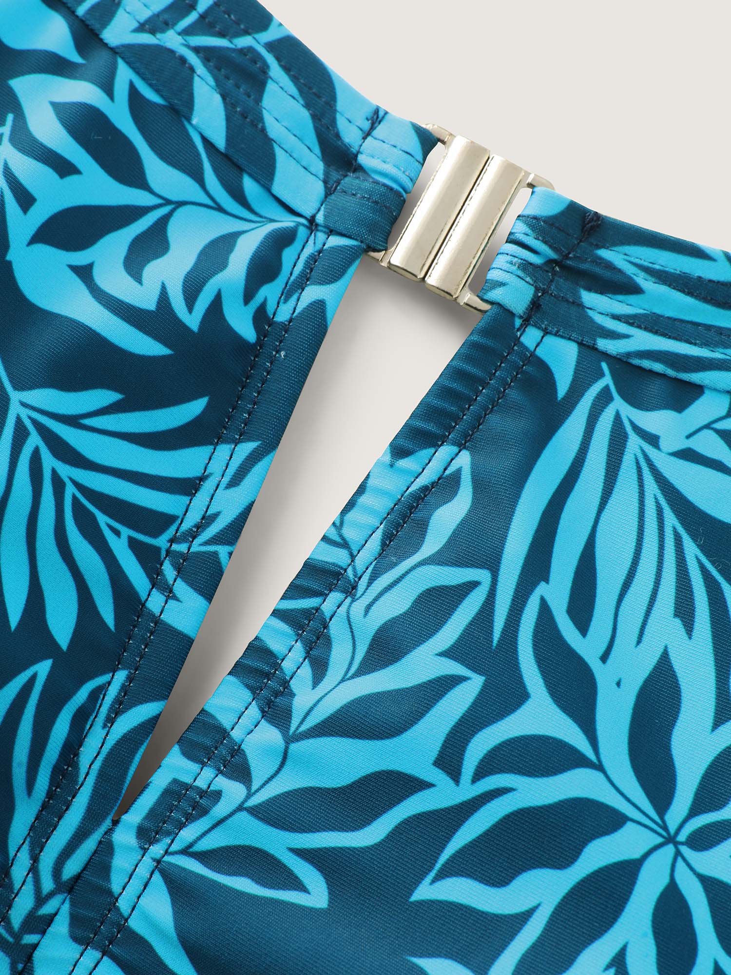 Floral Print Pockets One-Piece Swim - Image 6