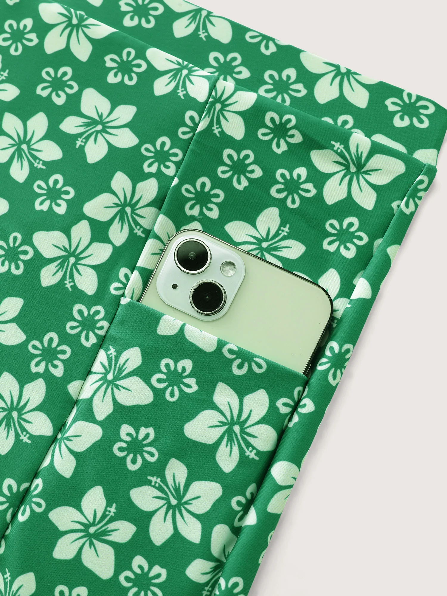 Floral Print Pockets Swim Shorts - Image 5