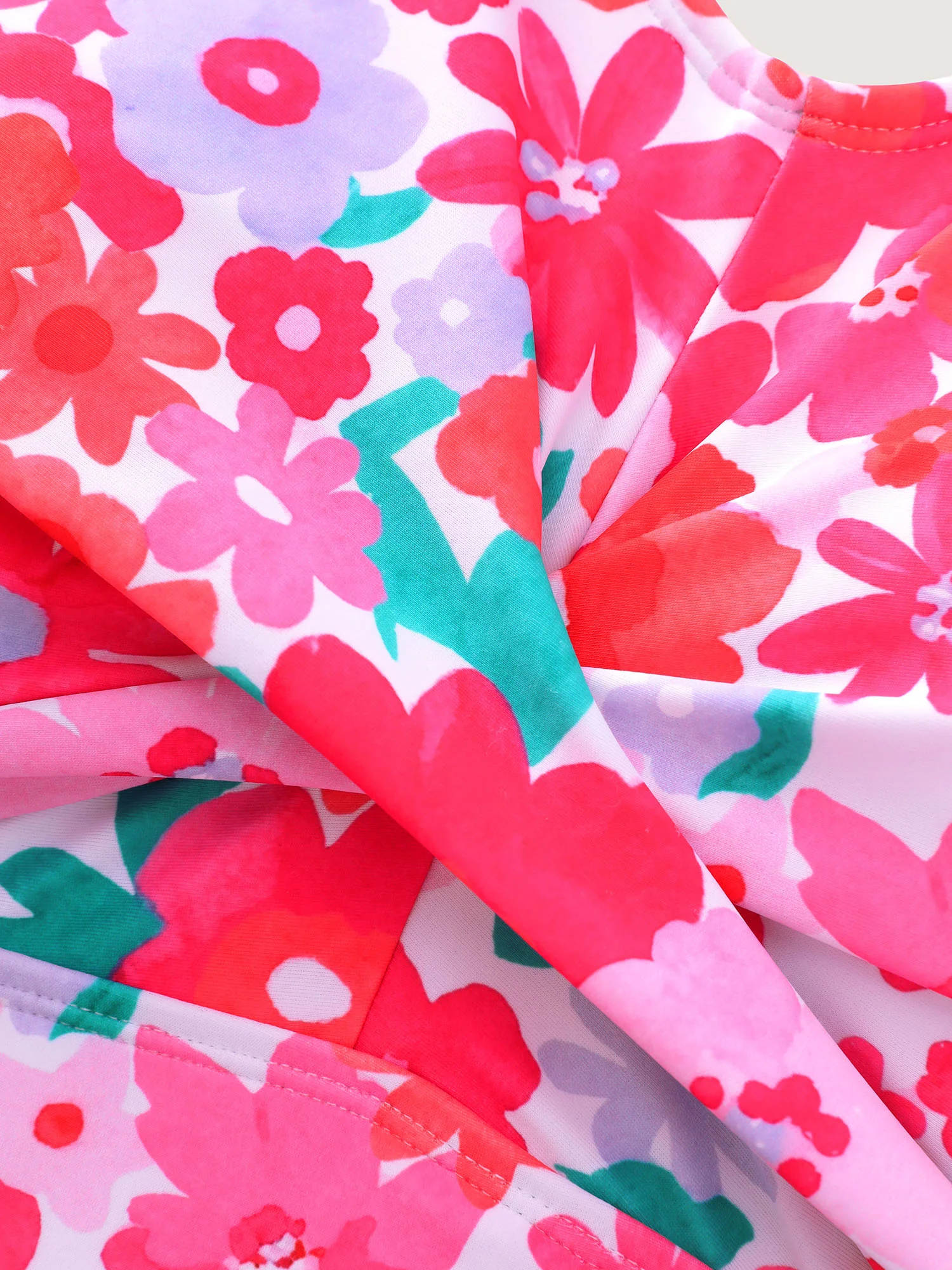 Floral Print Pockets Swim Dress - Image 8