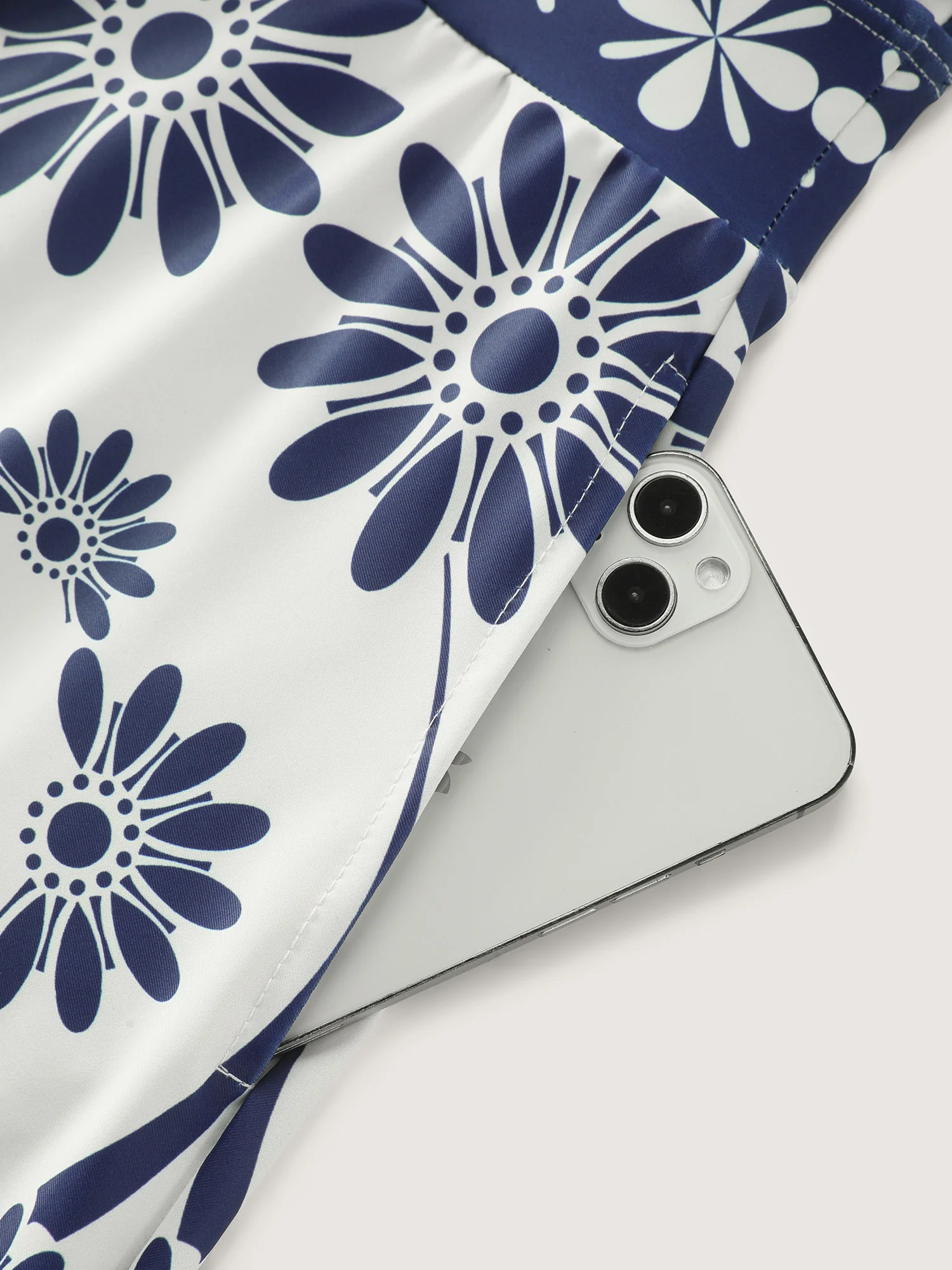 Floral Print Pockets Twist Swim Dress - Image 9