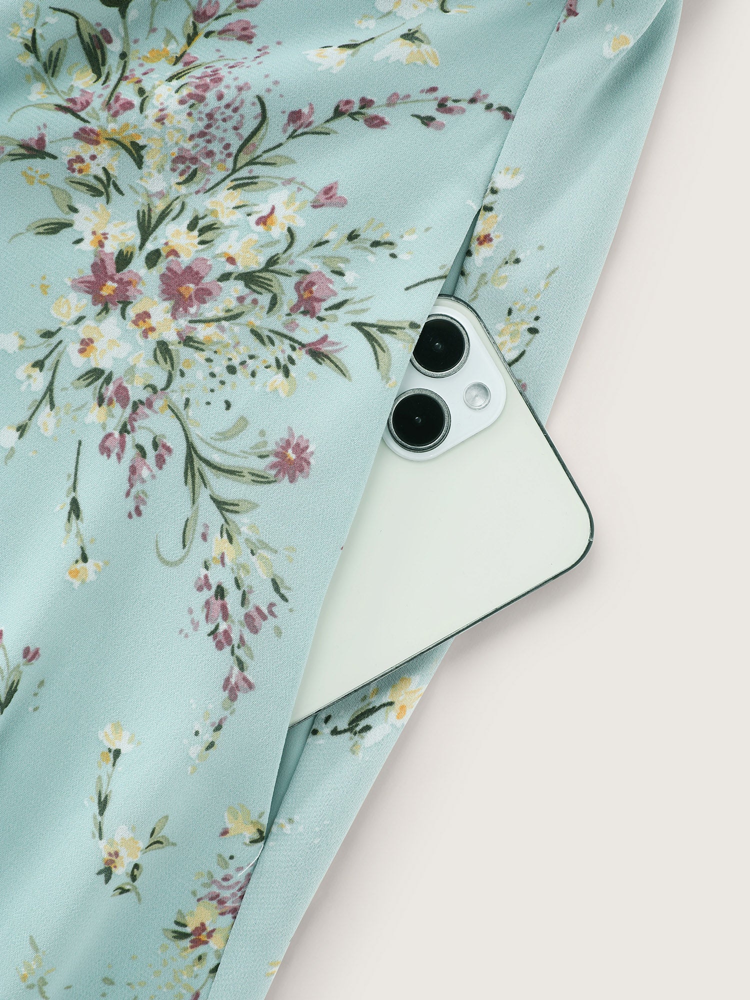 Floral Print Puffy Sleeve Midi Dress - Image 5