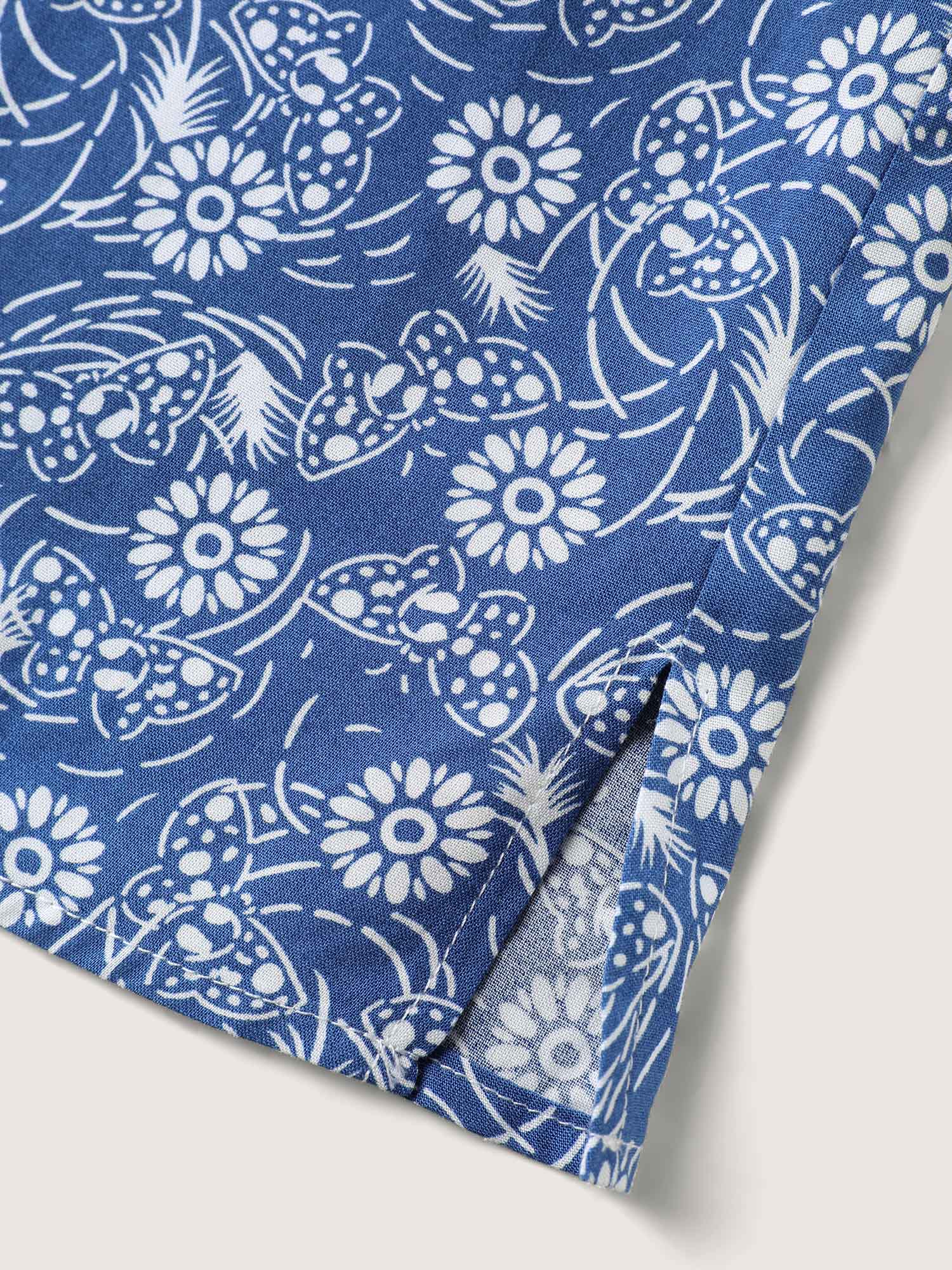 Floral Print Quarter Sleeve Blouse - Image 6