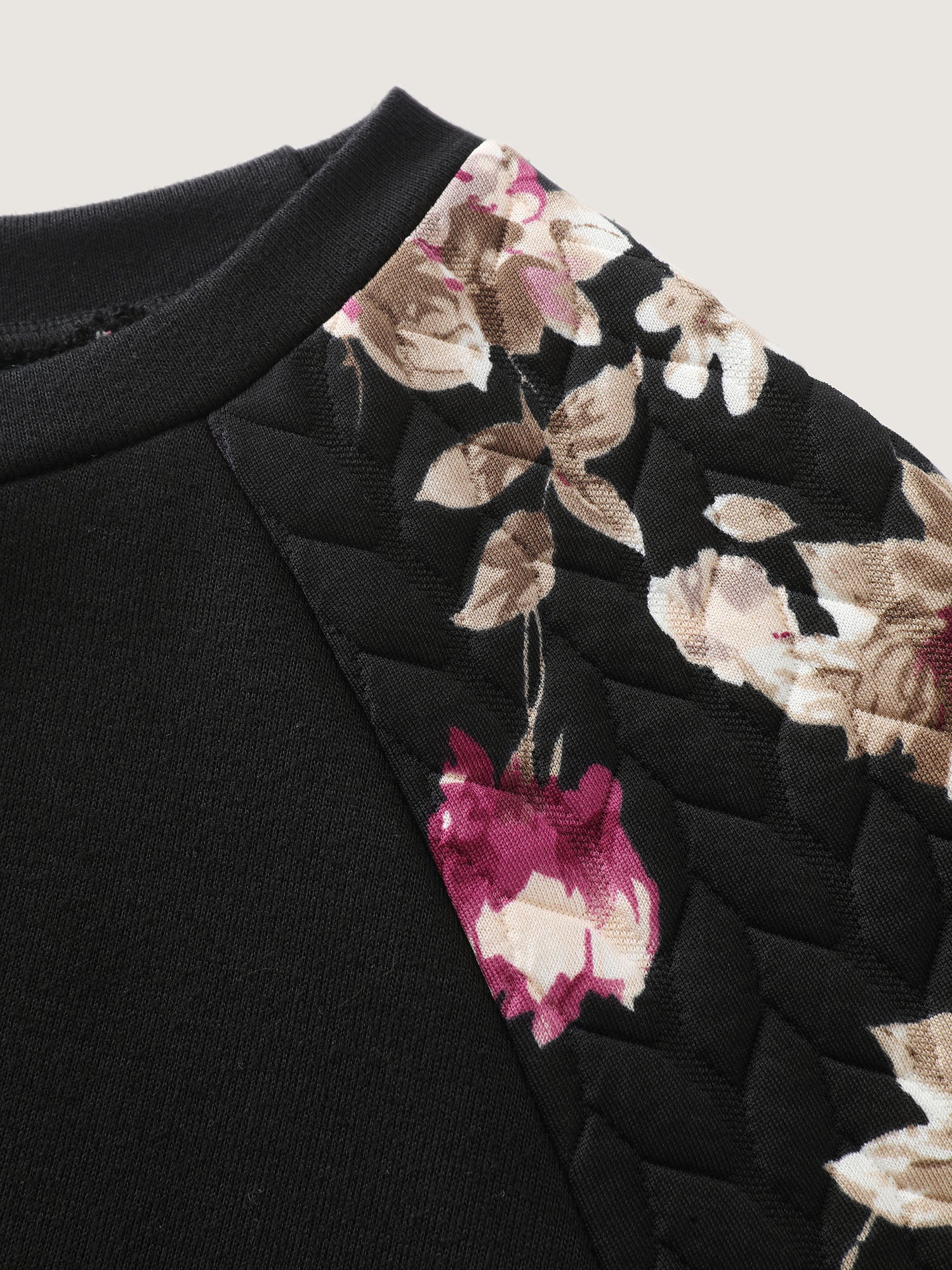 Floral Print Raglan Sleeve Sweatshirt - Image 5