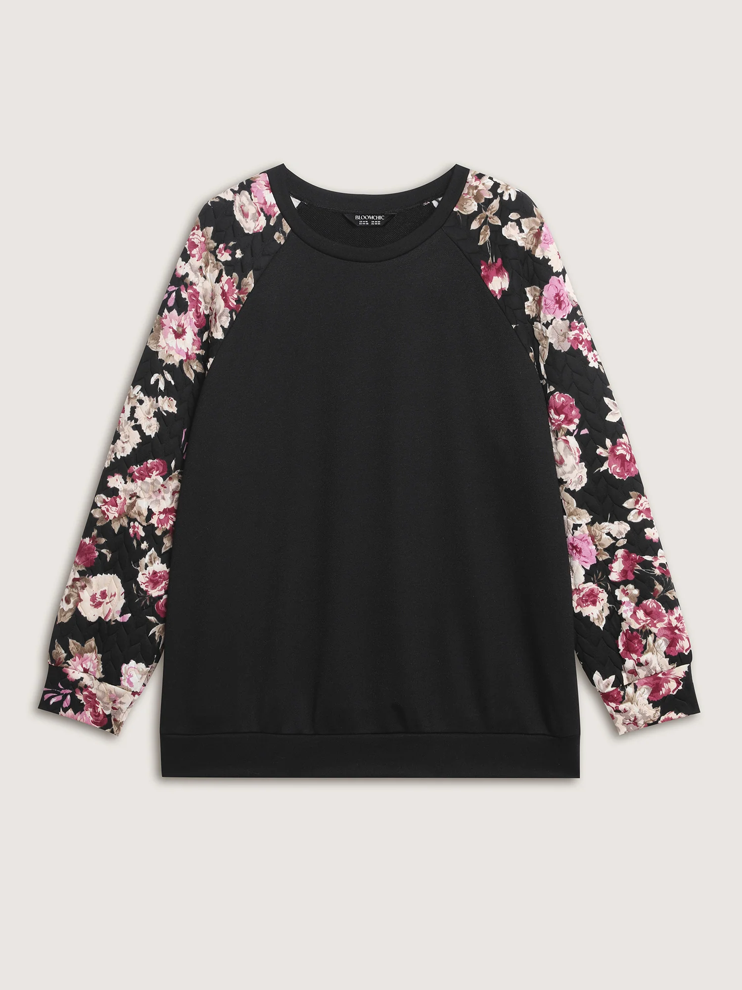 Floral Print Raglan Sleeve Sweatshirt - Image 7