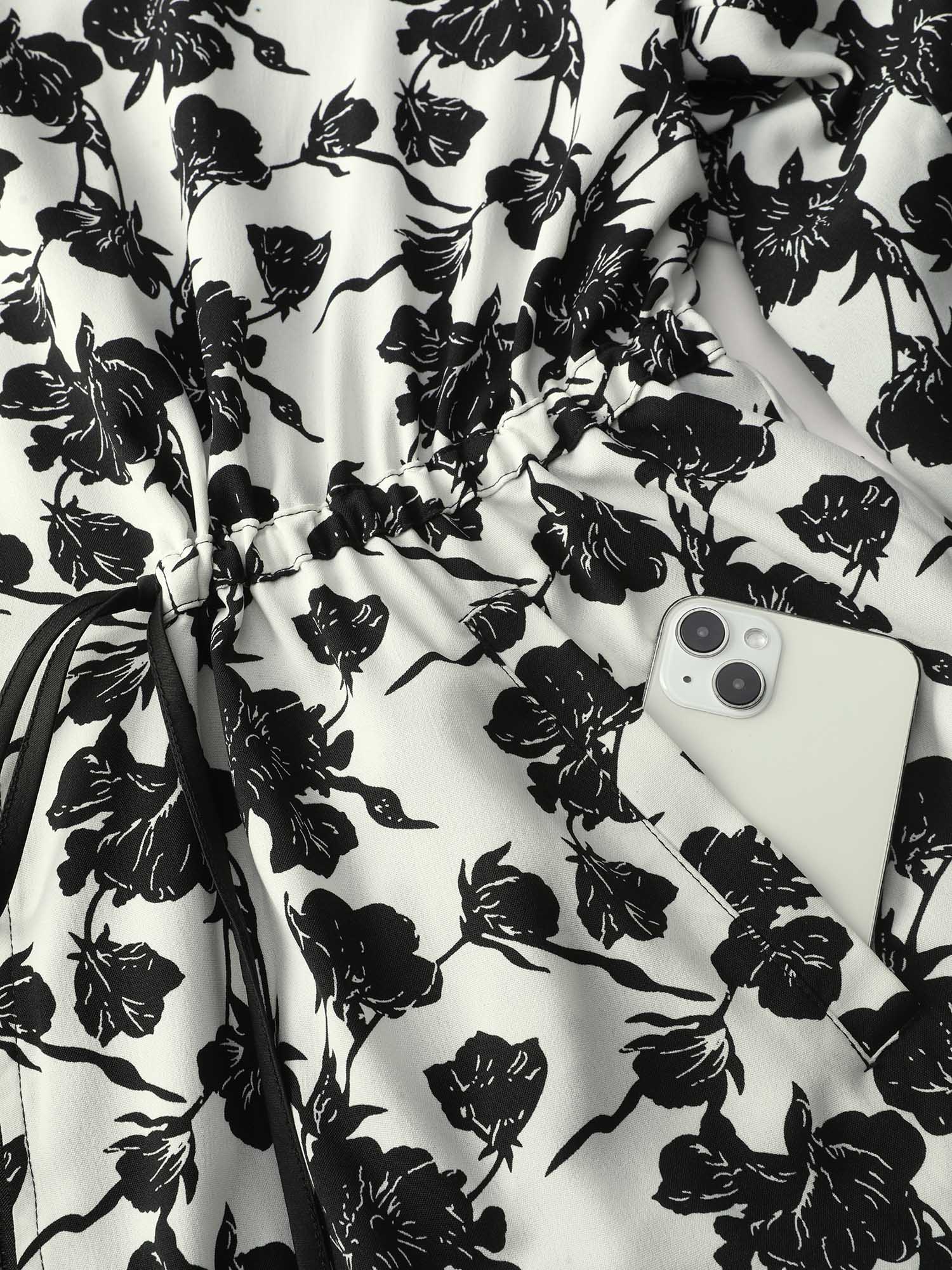 Floral Print Reversible Hooded Coat - Image 8