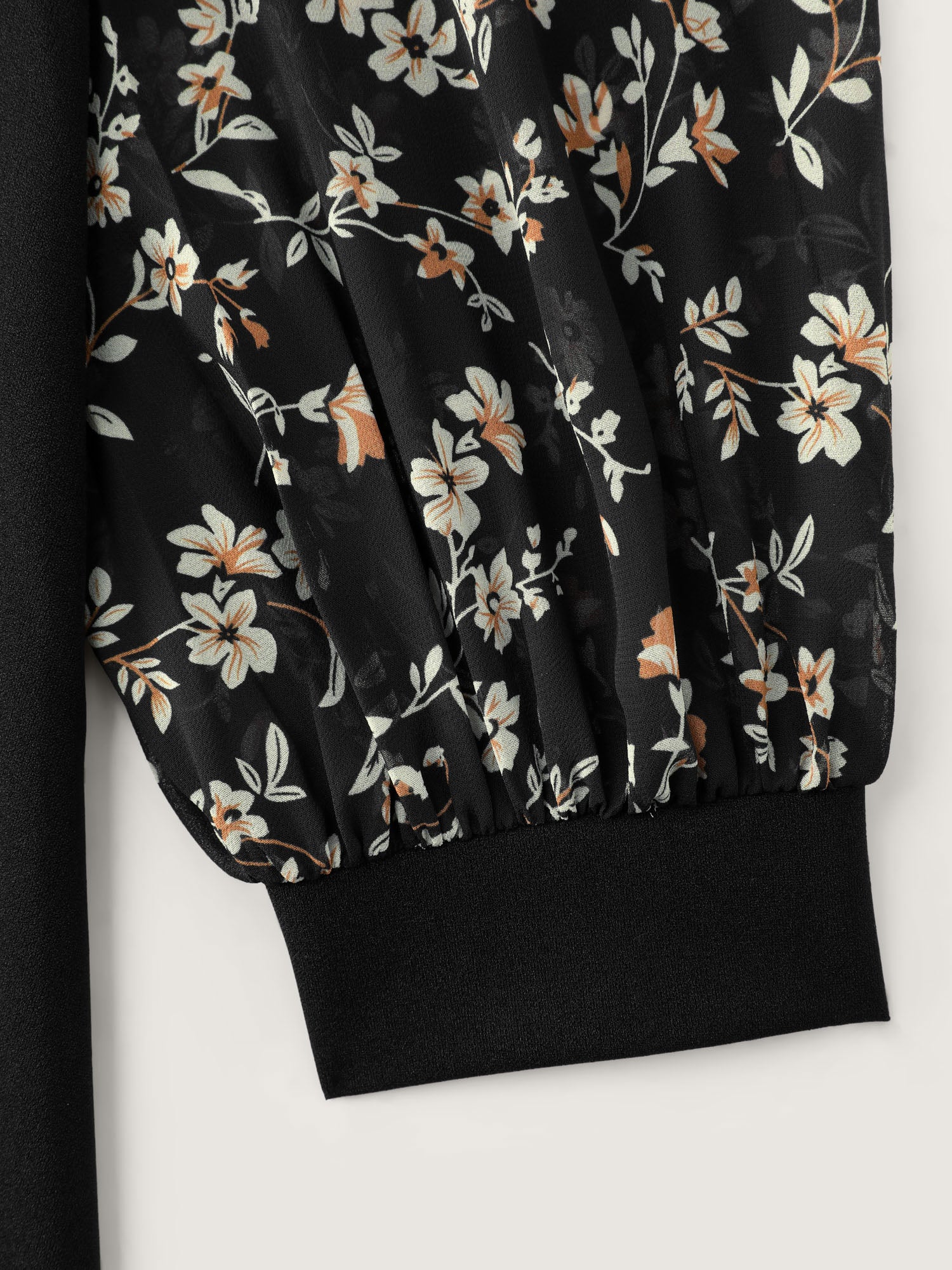 Floral Print Ribbon Neck-Tie Knee Dress - Image 5