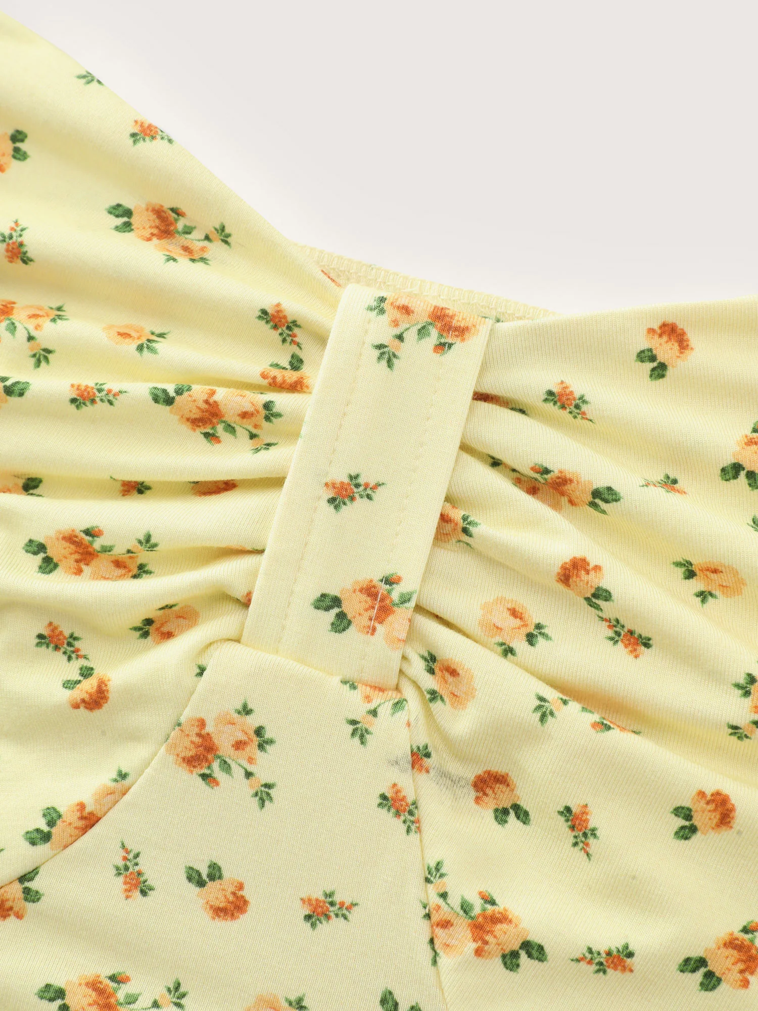 Floral Print Ruched Bodice Knit Top - Image 5