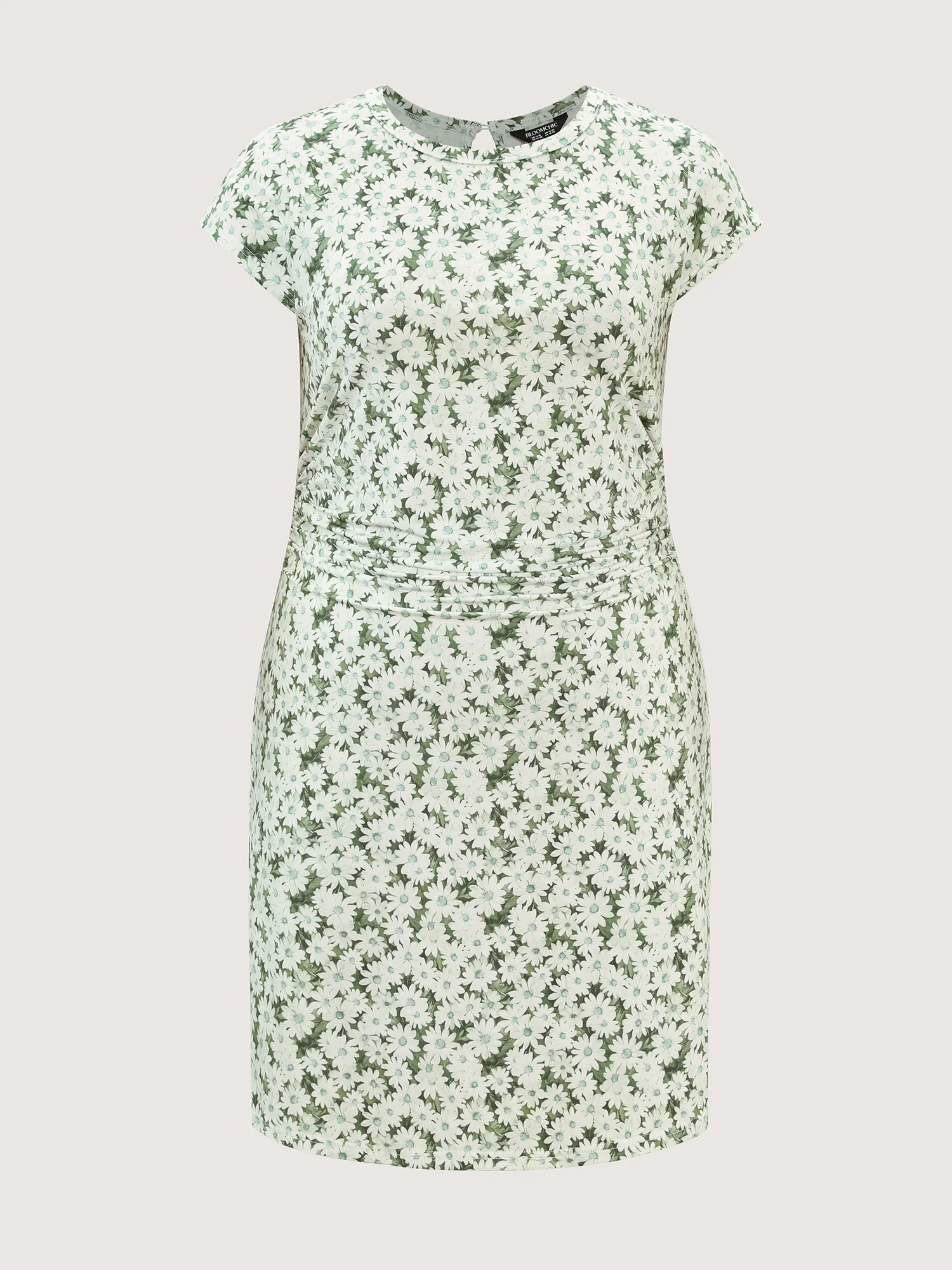 Floral Print Ruched Bodycon Fit Mini Dress - Image 7