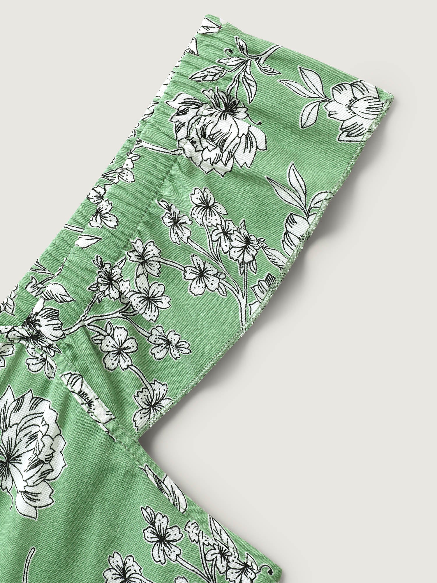 Floral Print Ruched Flutter Detail Jumpsuit - Image 5