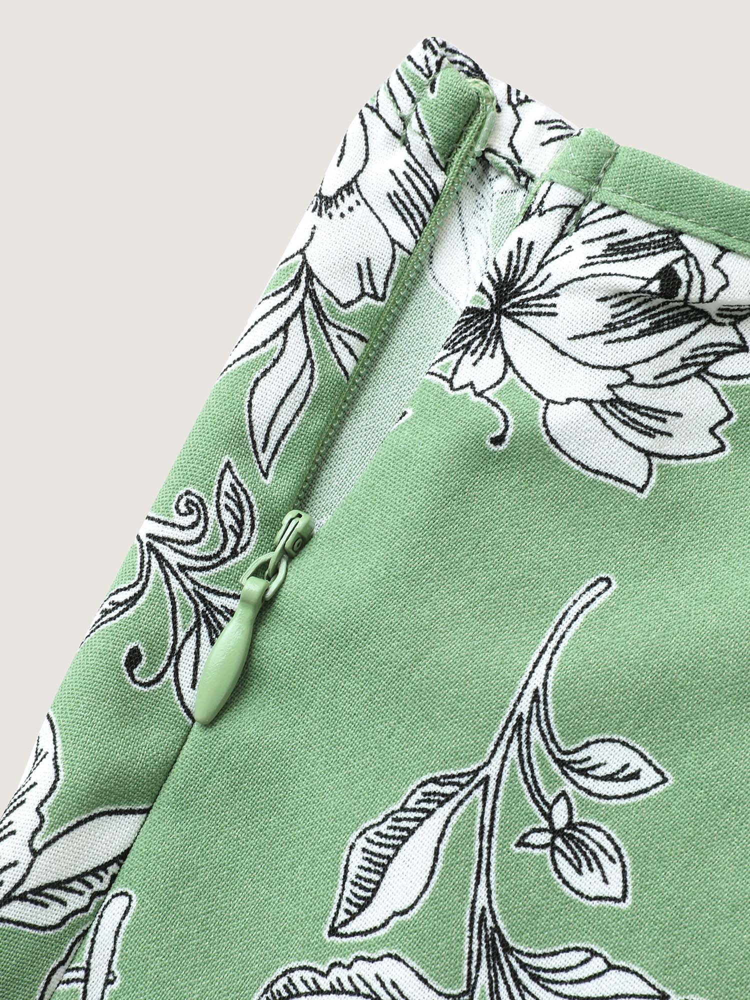 Floral Print Ruched Flutter Detail Jumpsuit - Image 6