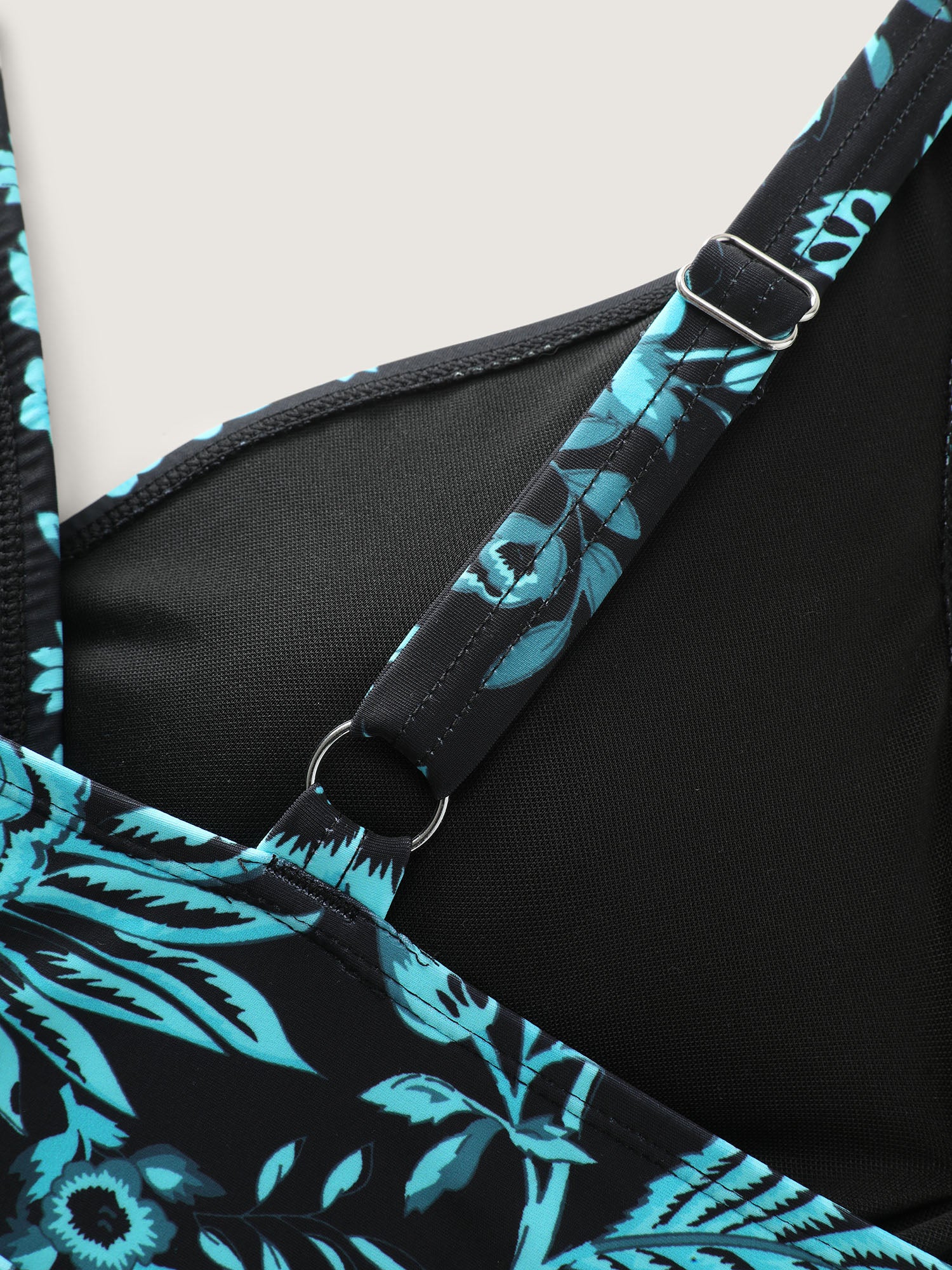 Two-Piece Floral Print Ruched Mesh Swimsuit, Sarong - Image 18