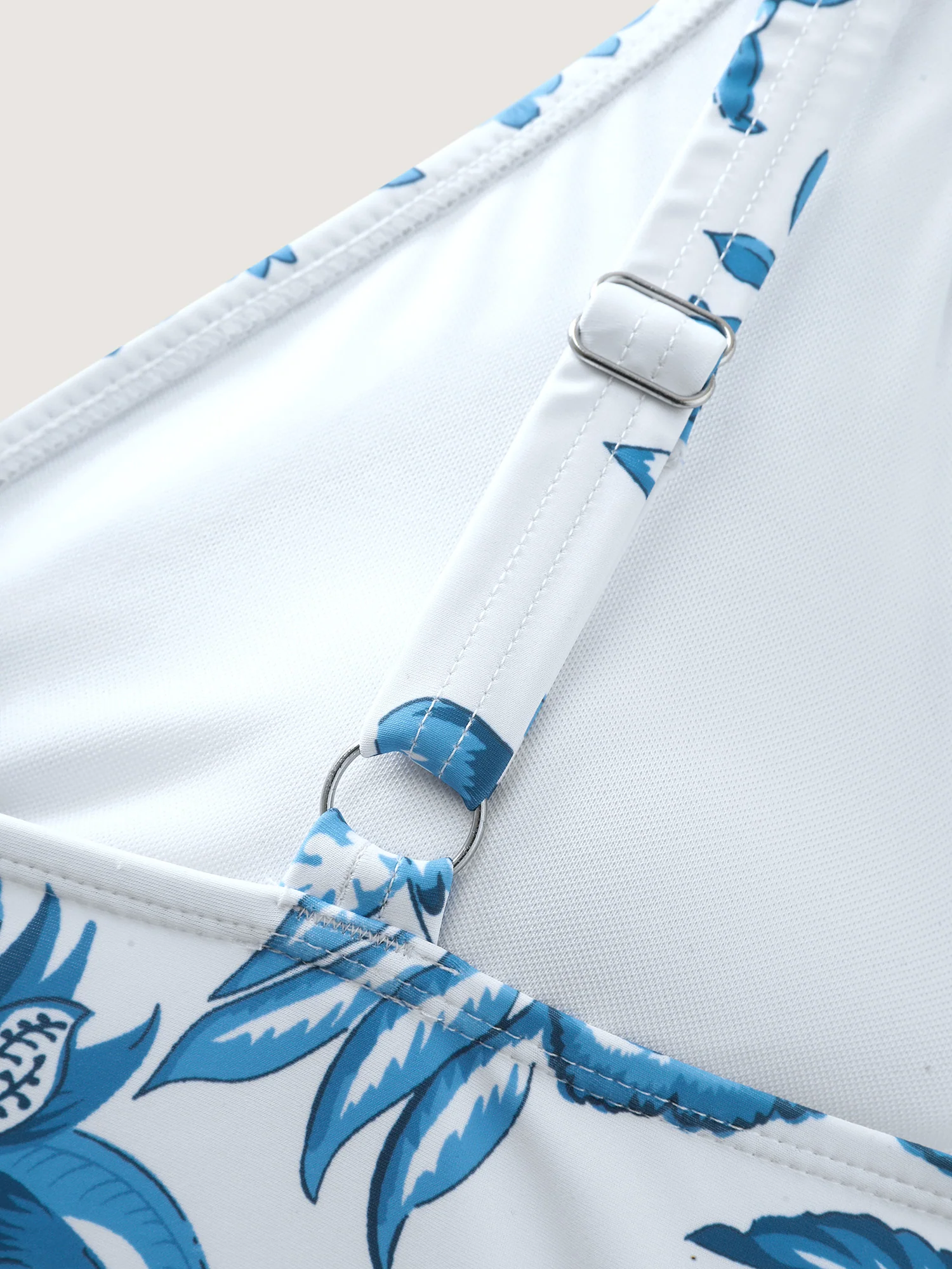 Two-Piece Floral Print Ruched Mesh Swimsuit, Sarong - Image 38