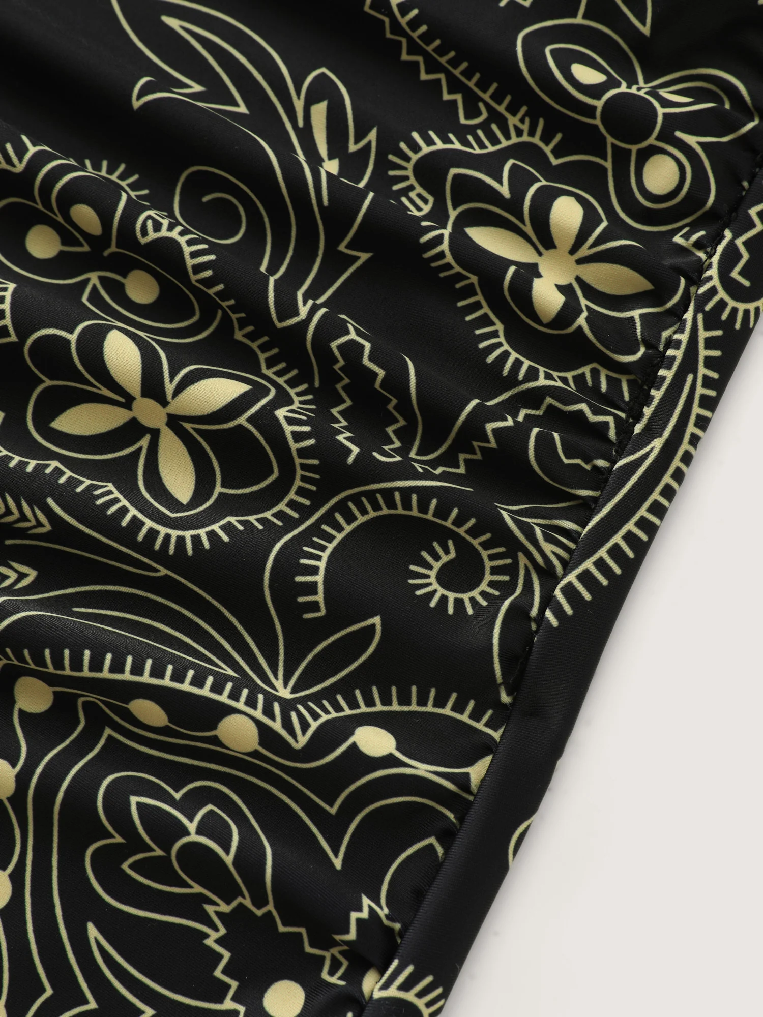 Floral Print Ruched One Piece Swimsuit - Image 7