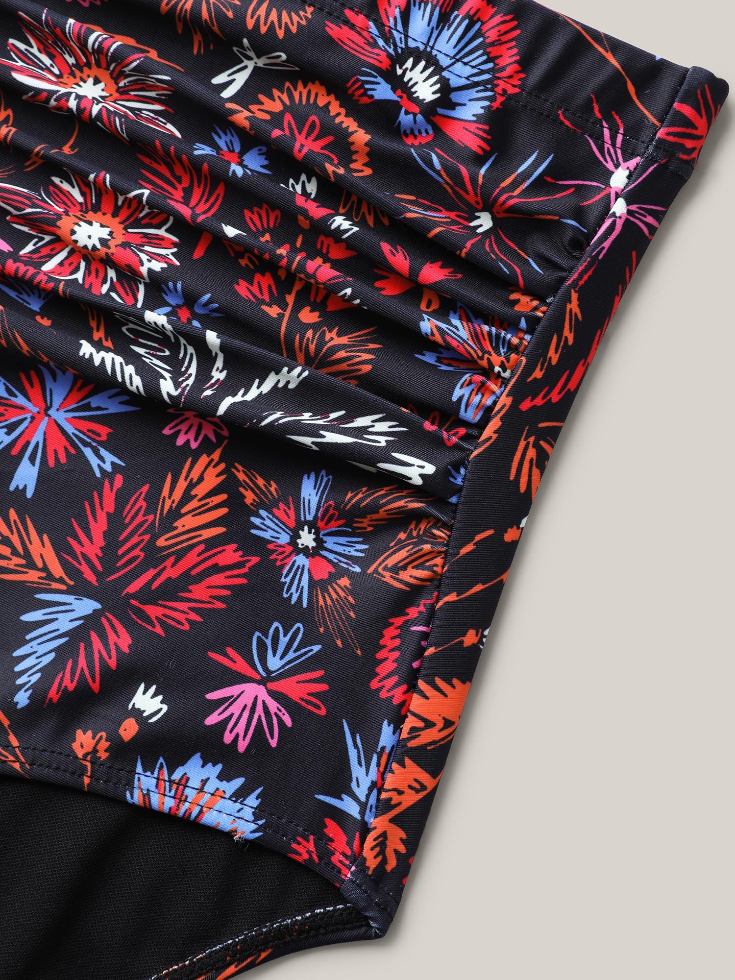 Floral Print Ruched Swim Bottoms - Image 6