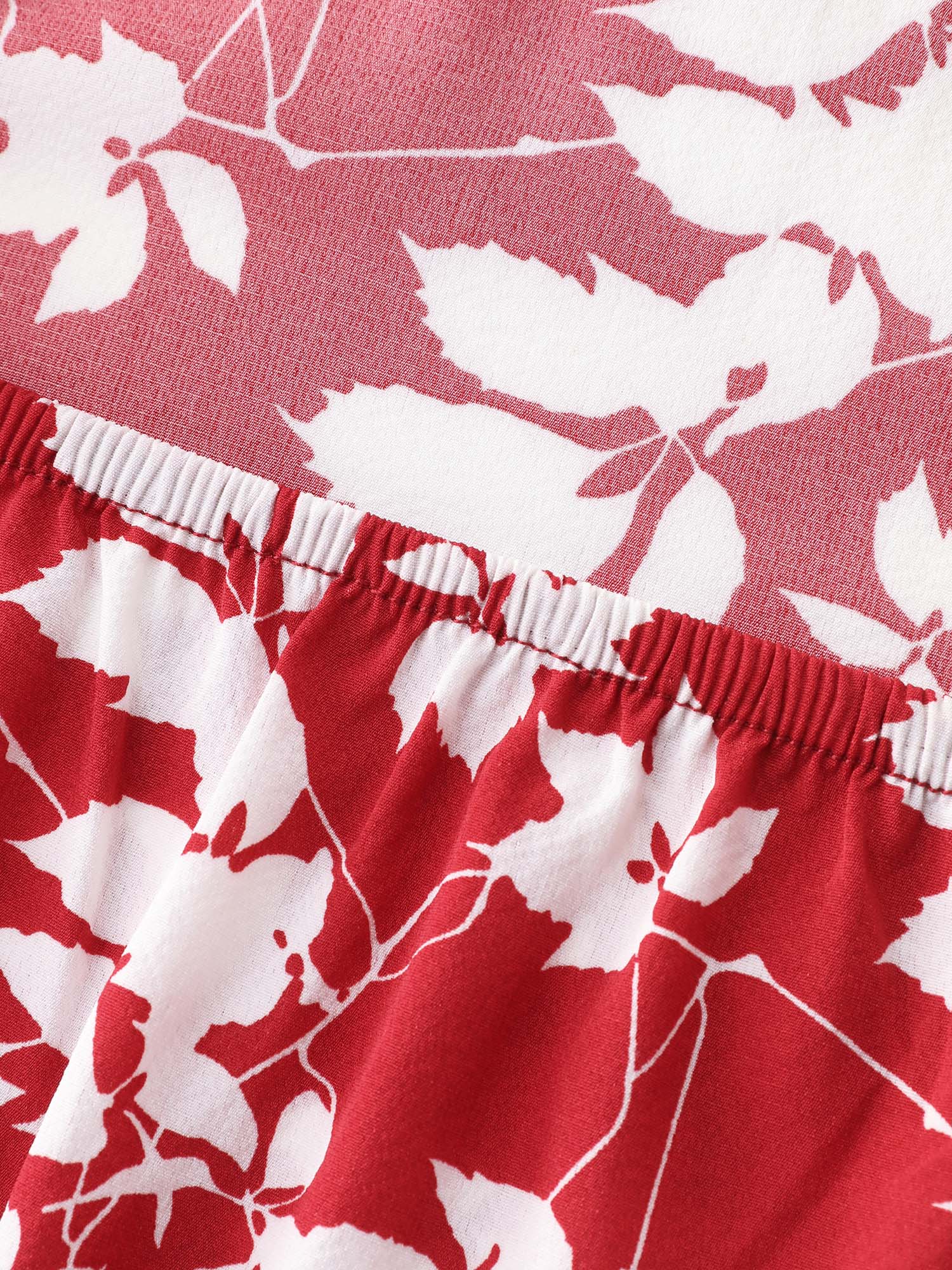 Floral Print Ruffled Cap Sleeve Blouse - Image 6