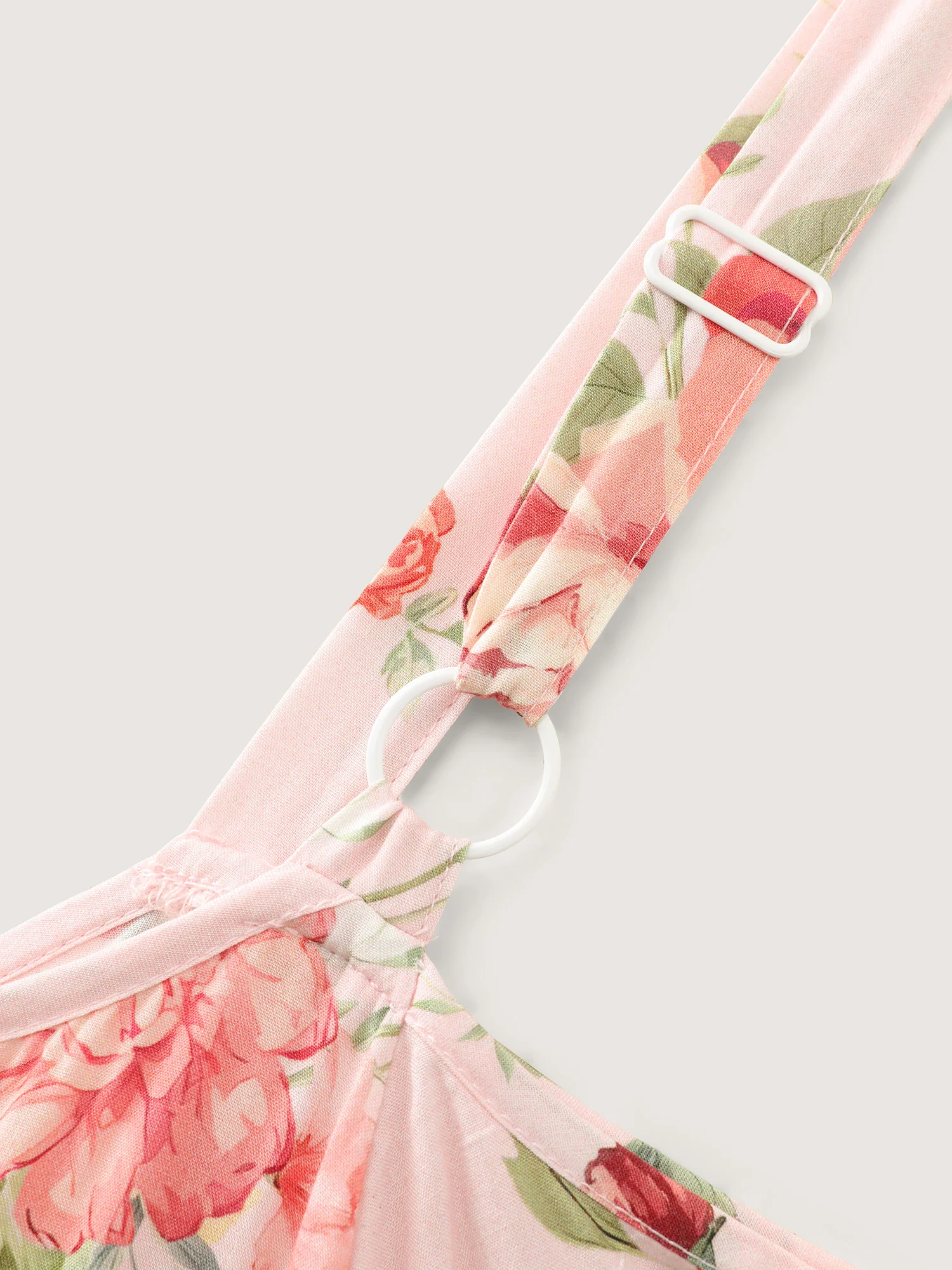 Floral Print Ruffled Cold-Shoulder Midi Dress - Image 4