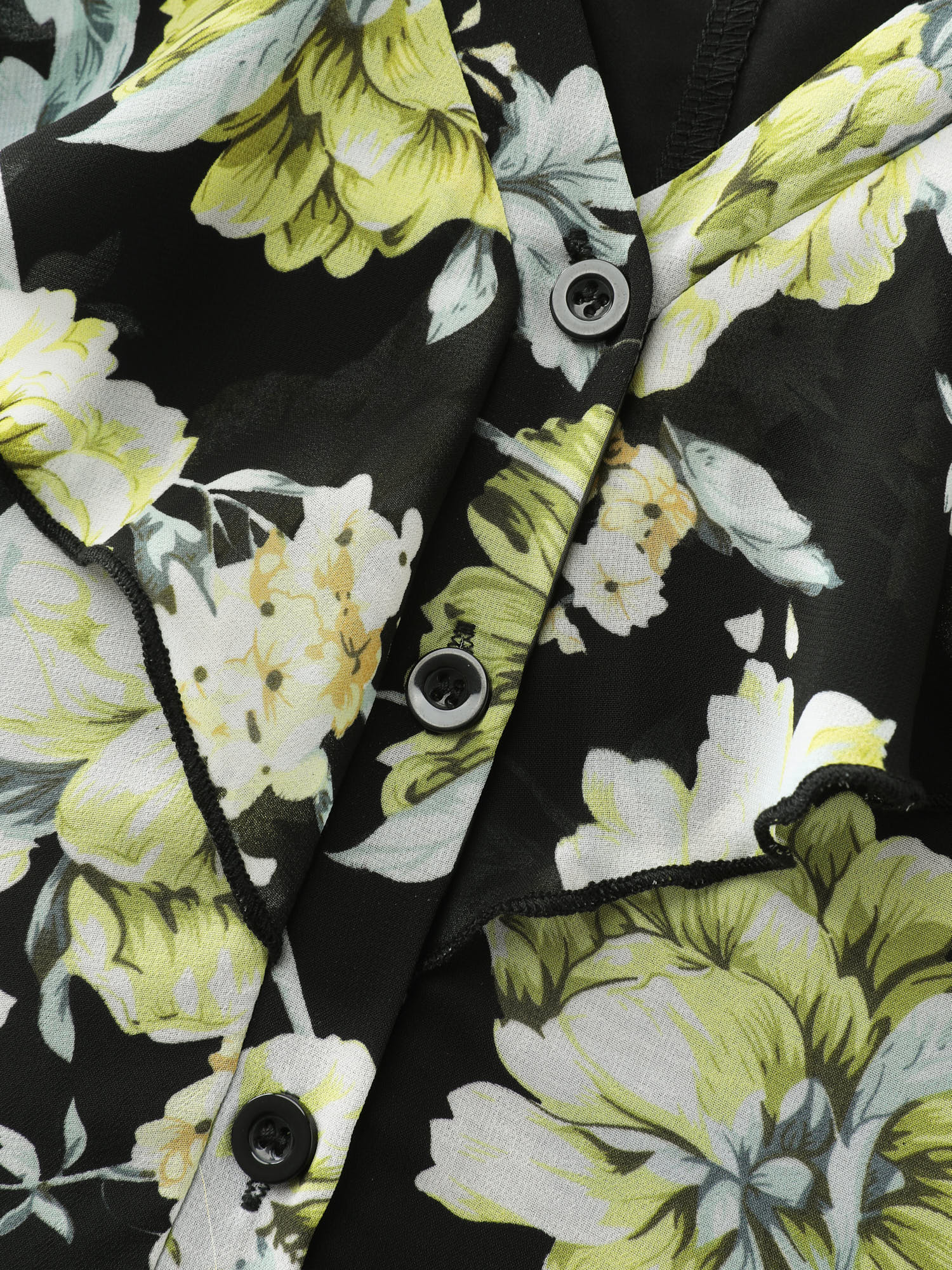 Floral Print Ruffled Edges Blouse - Image 7