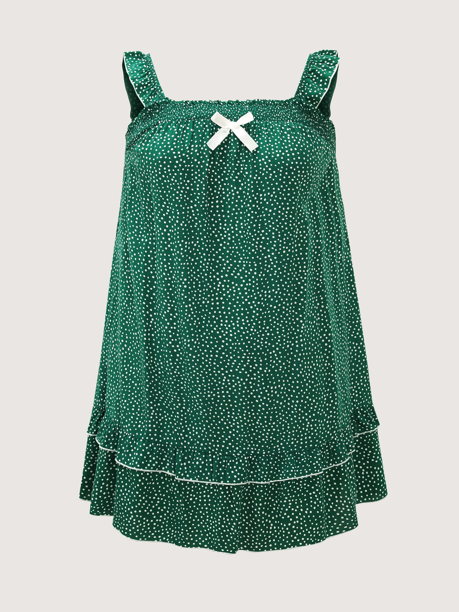 Floral Print Ruffled Straps Lounge Mini Dress - Image 7