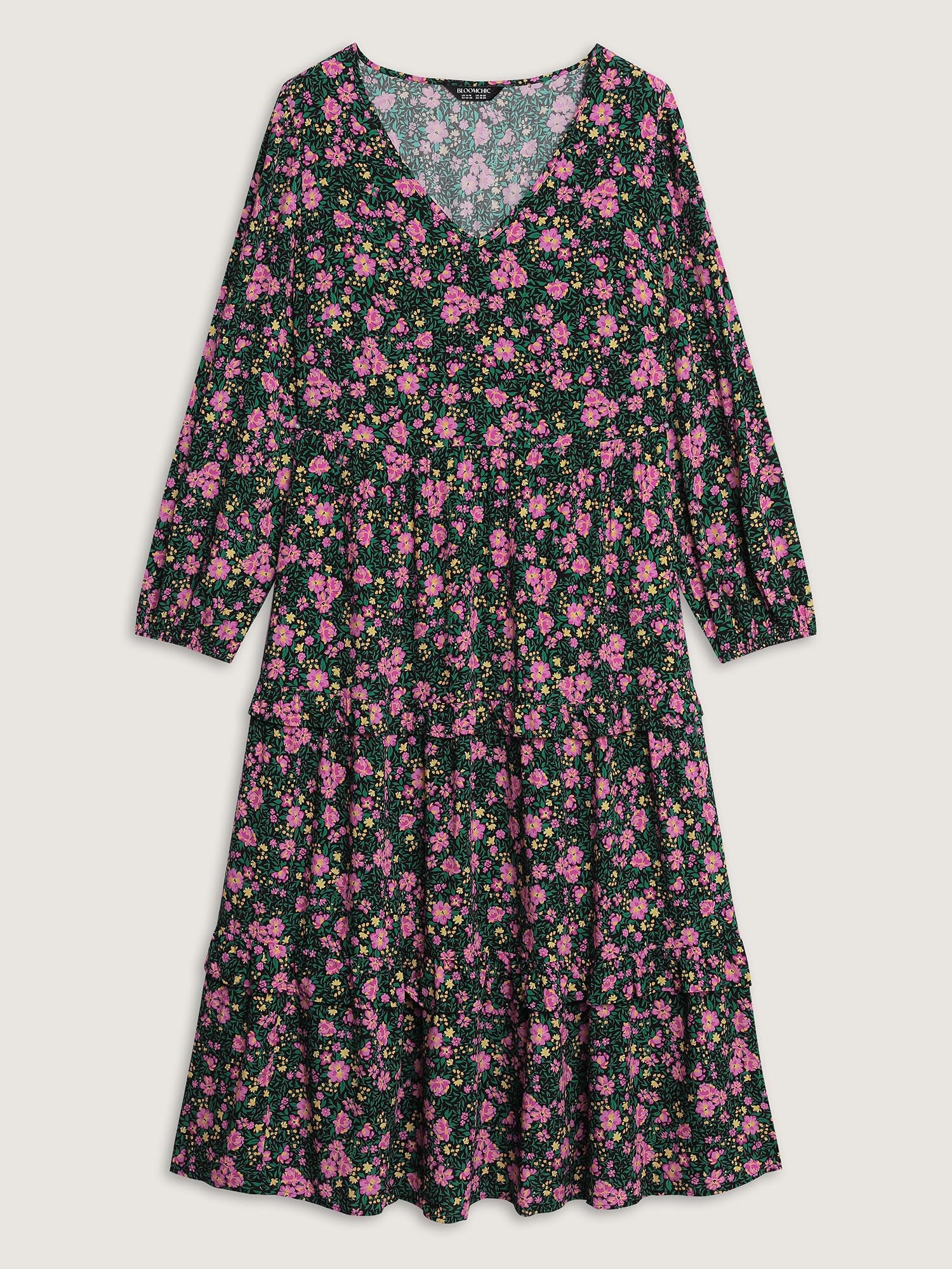 Floral Print Ruffled Tiered Maxi Dress - Image 7