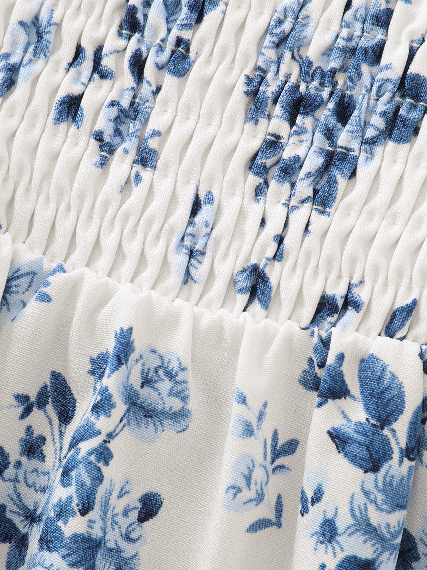 Floral Print Sheer Stretchy Cuff Sleeve Blouse - Image 6