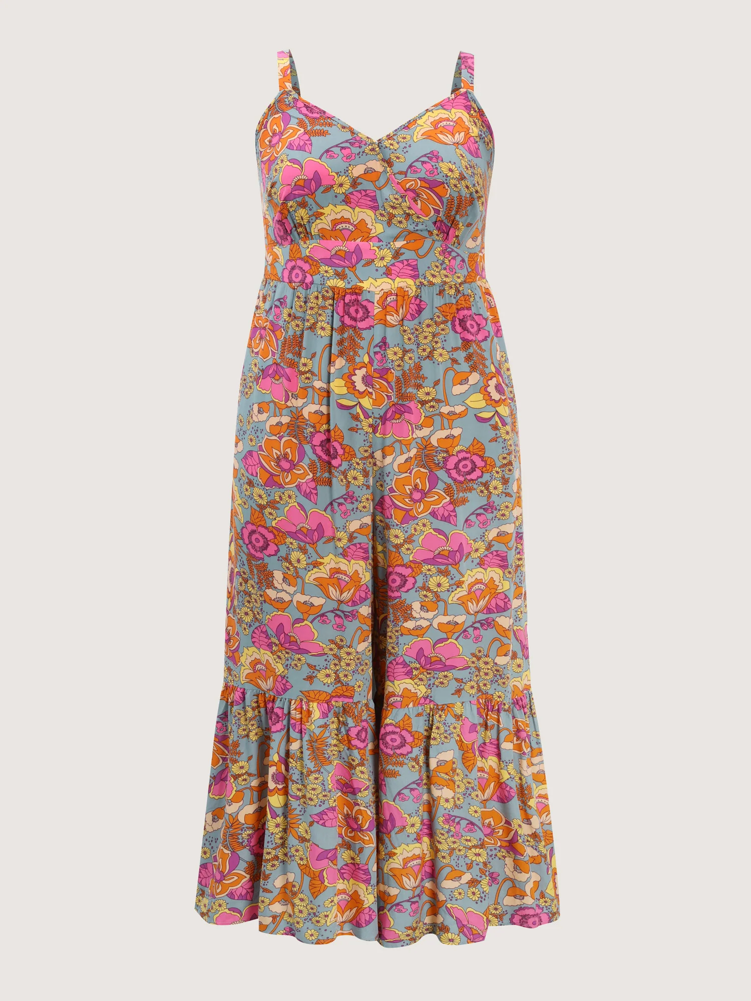 Floral Print Shirred Cami Jumpsuit - Image 7