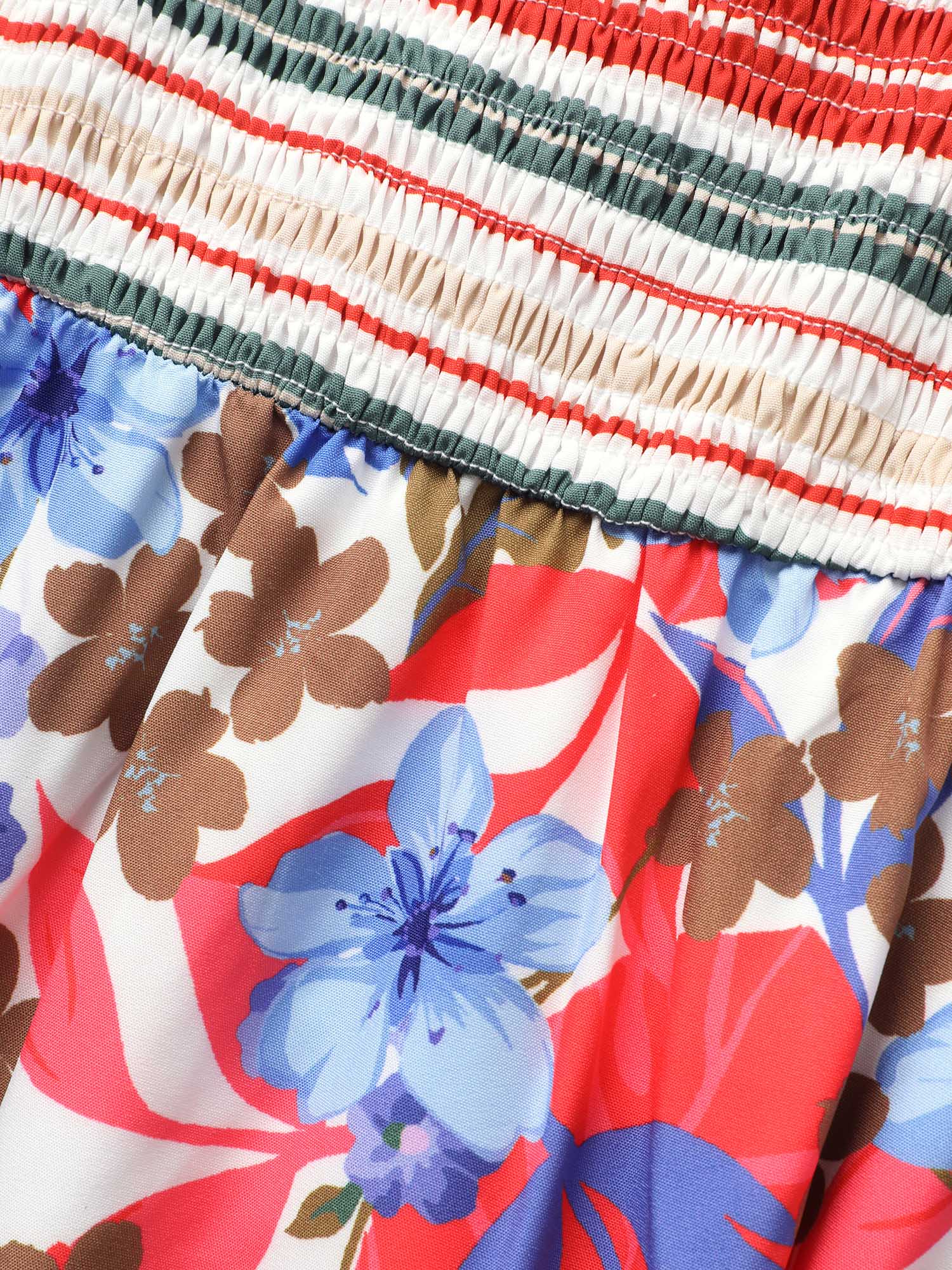 Floral Print Shirred Cami Midi Dress - Image 5